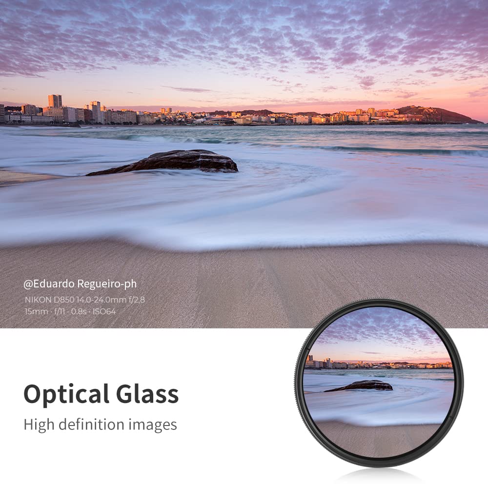 K&F Concept 40.5Mm Neutral Density Filter, 40.5Mm Slim Variable Fader Nd Filter Adjustable Nd2 To Nd400 Filter + Cleaning Cloth