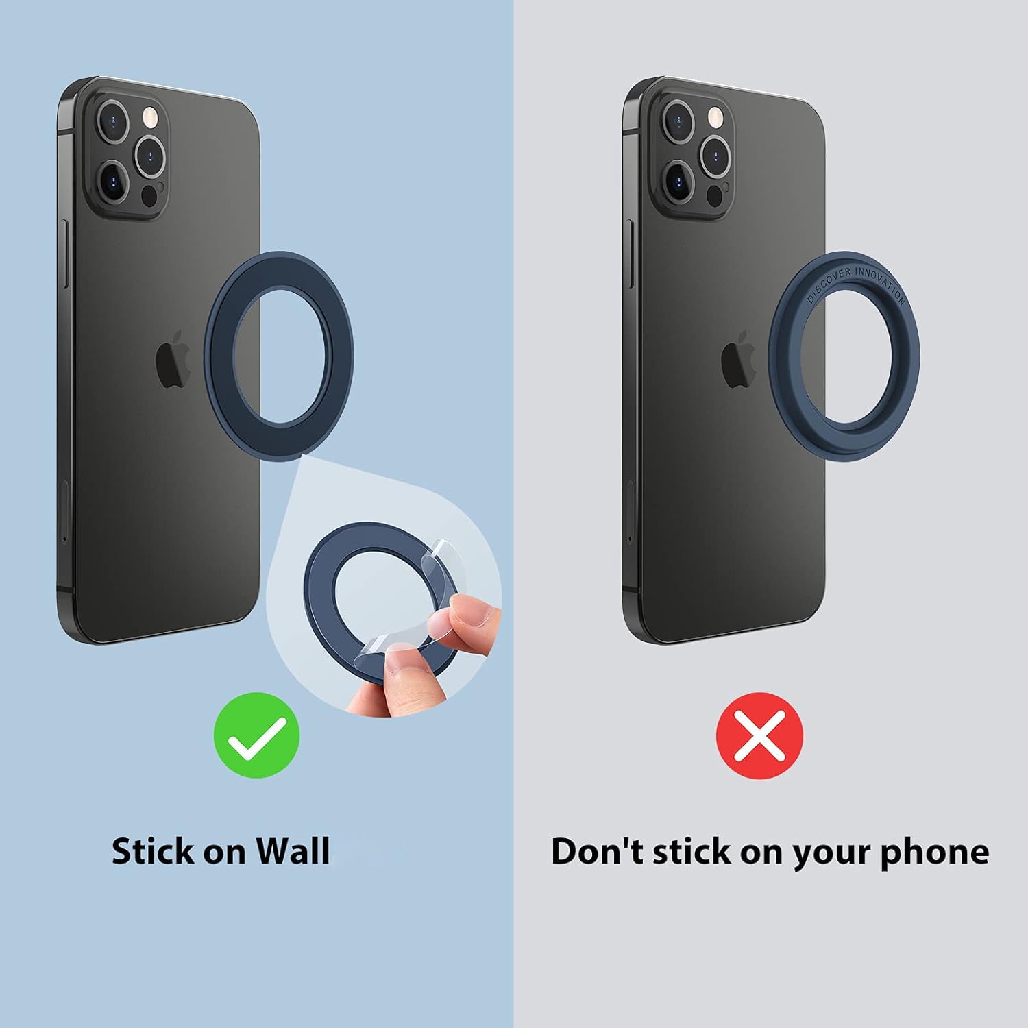 Nillkin Magsafe Wall Mount Magnetic Shower Phone Holder Waterproof, 2 Pack Snaphold Magnetic Sticker For Iphone 16 15 14 13 12 P