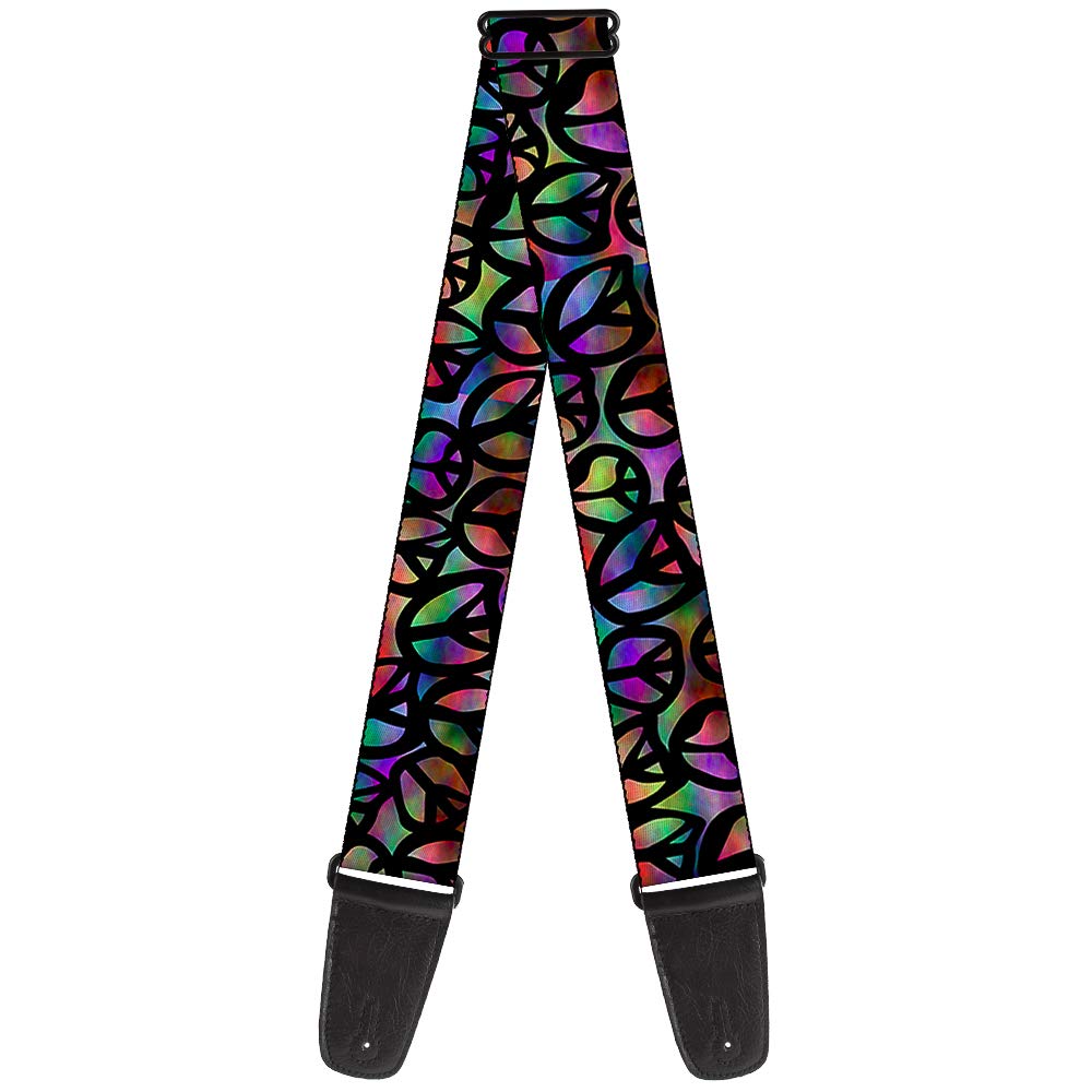 Buckle Down Guitar Strap   Peace Psychedelic   2'' Wide   29 54'' Length