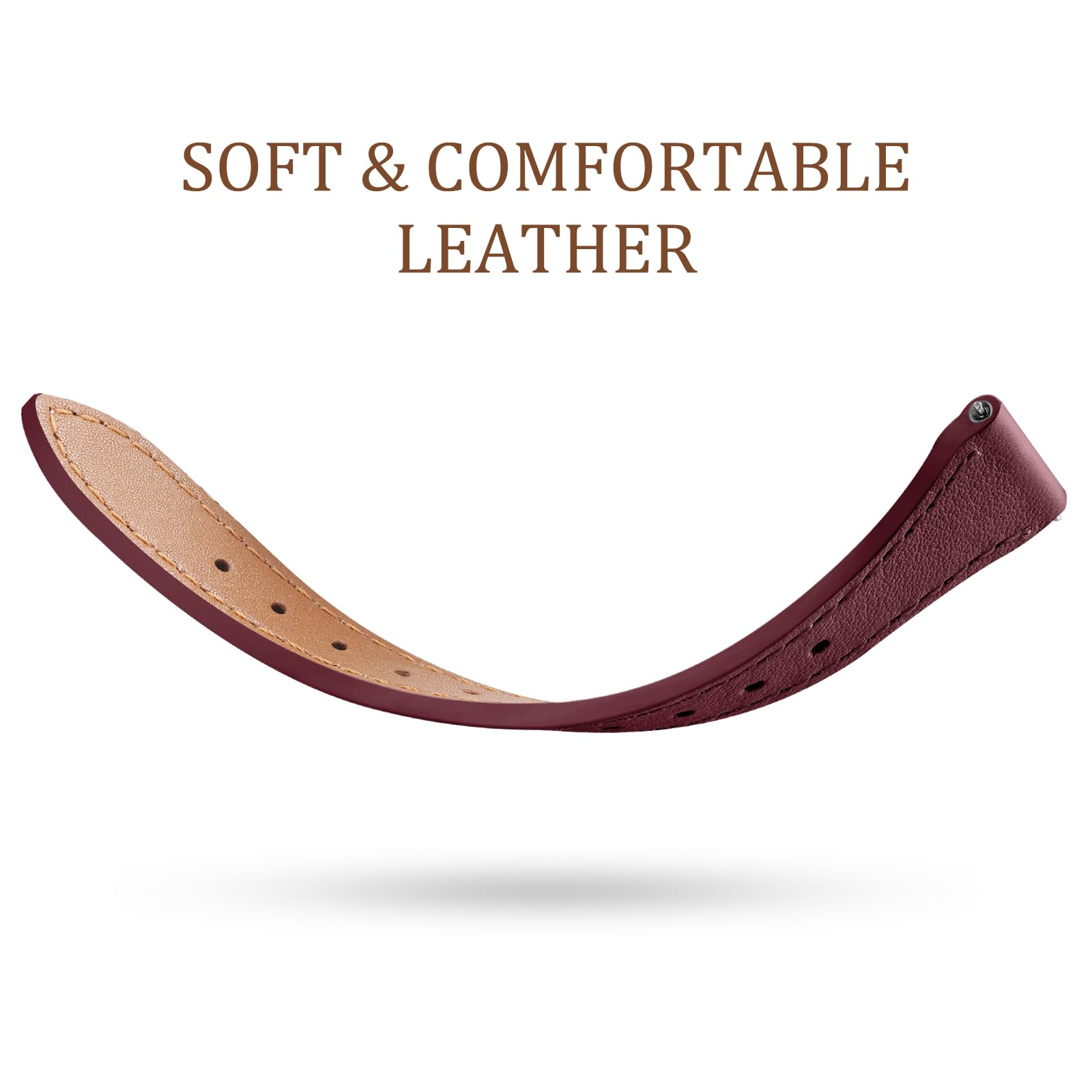 Geak Slim Leather Bands Compatible With Samsung Galaxy Watch 7 Band 40Mm 44Mm/Watch 6 5 4 Band 40Mm 44Mm/Watch 6 Classic 43Mm 47