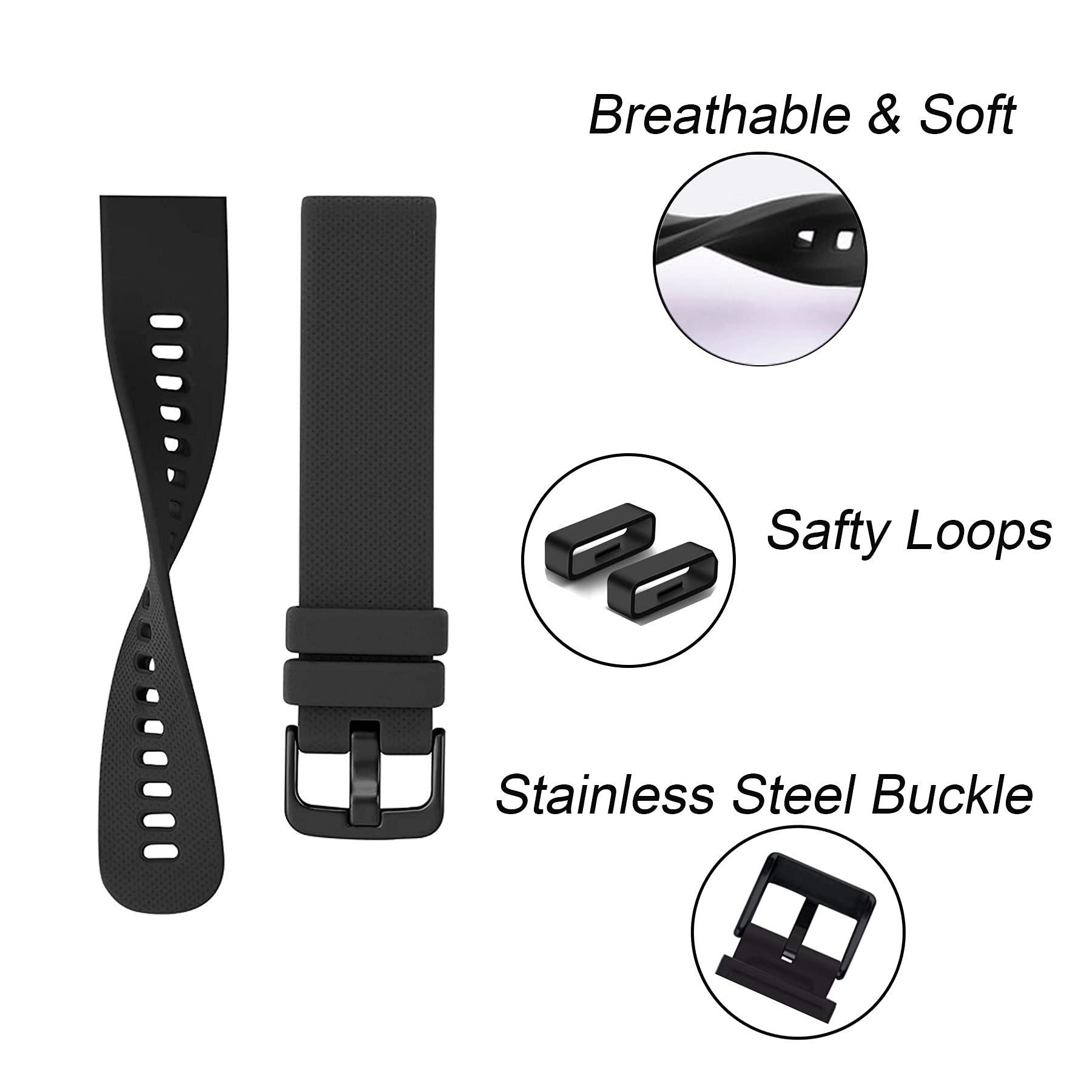 Eanwireless Compatible For Samsung Galaxy Watch 3 Watch Band, 22Mm Silicone Strap And 45Mm Soft Tpu Protector Case Compatible Wi