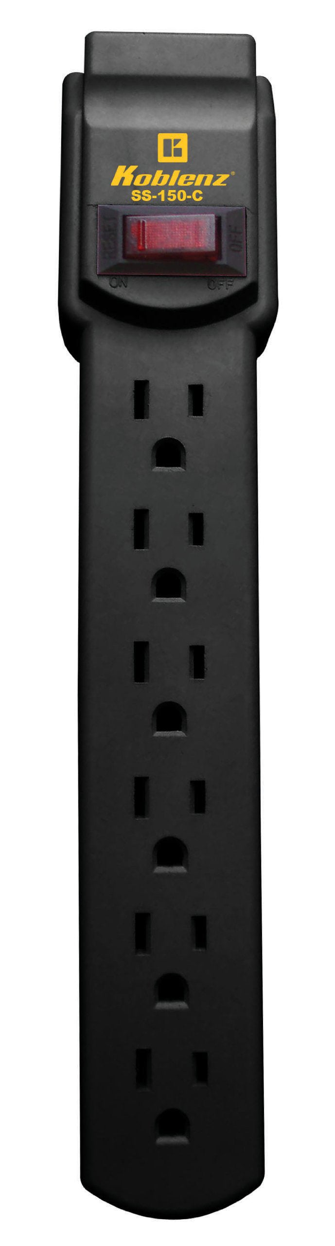Koblenz Surge Suppressor, Surge Protector For Electronics With 6 Outlets And 3' Ac Power Cord, 15 Amp Power Switch, 150 Joules P