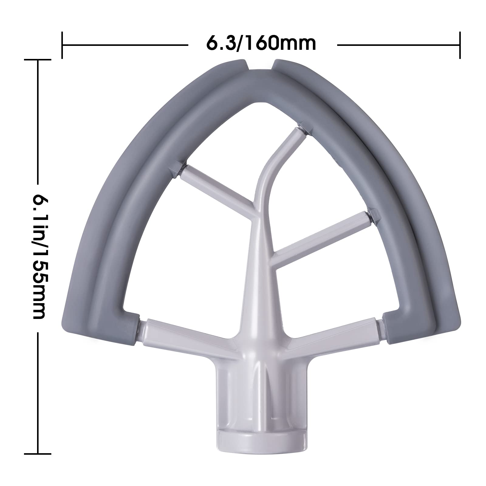 Lawenme Flex Edge Beater Mixer Attachments For Kitchenaid Tilt Head Stand Mixers, Mixer Accessory 4.5 5 Quart Beater Scraper Pad