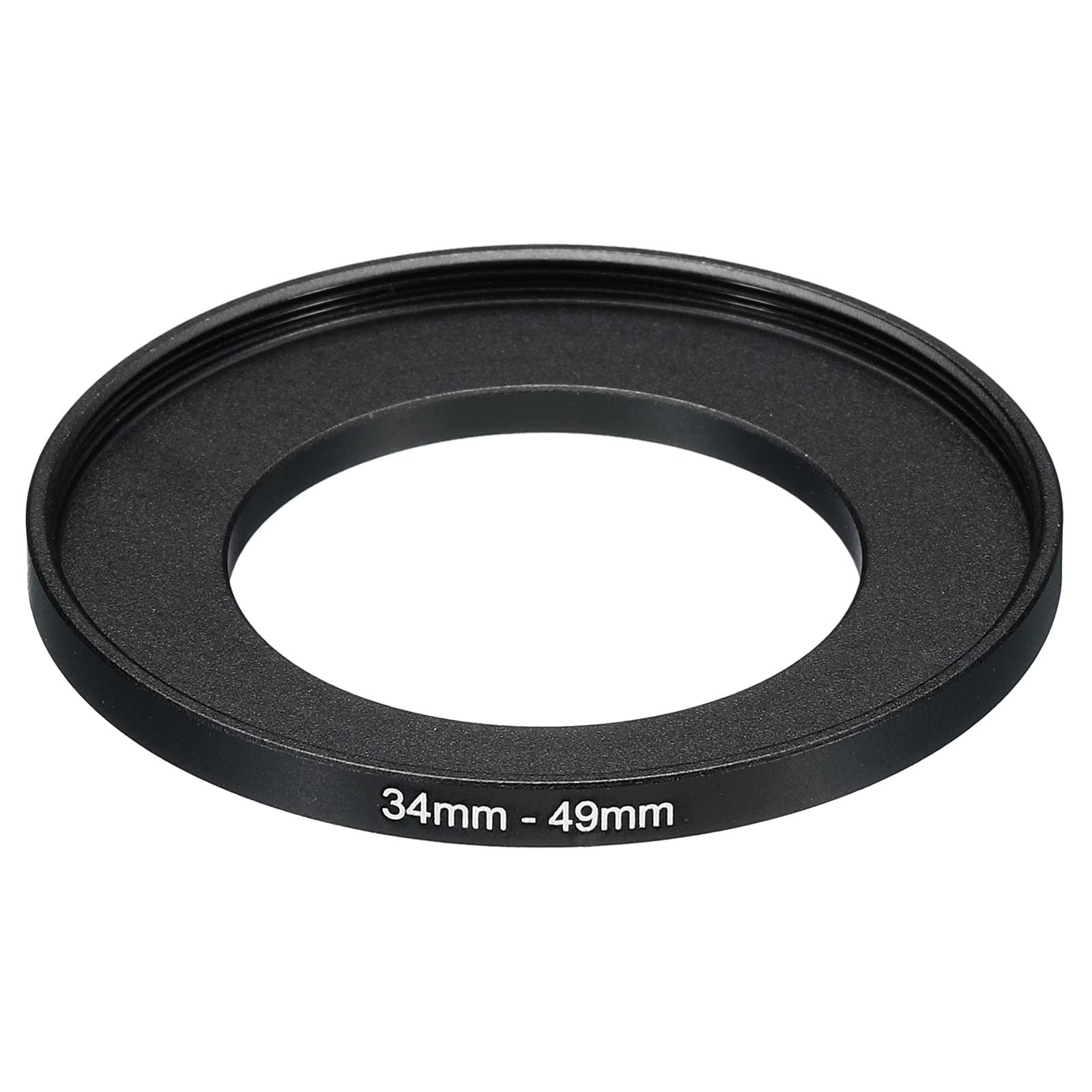 Patikil 34Mm 49Mm Metal Step Up Ring, Camera Lens Filter Adapter Ring Aluminum Filter Adapter Ring For Camera Lenses Hood, Black