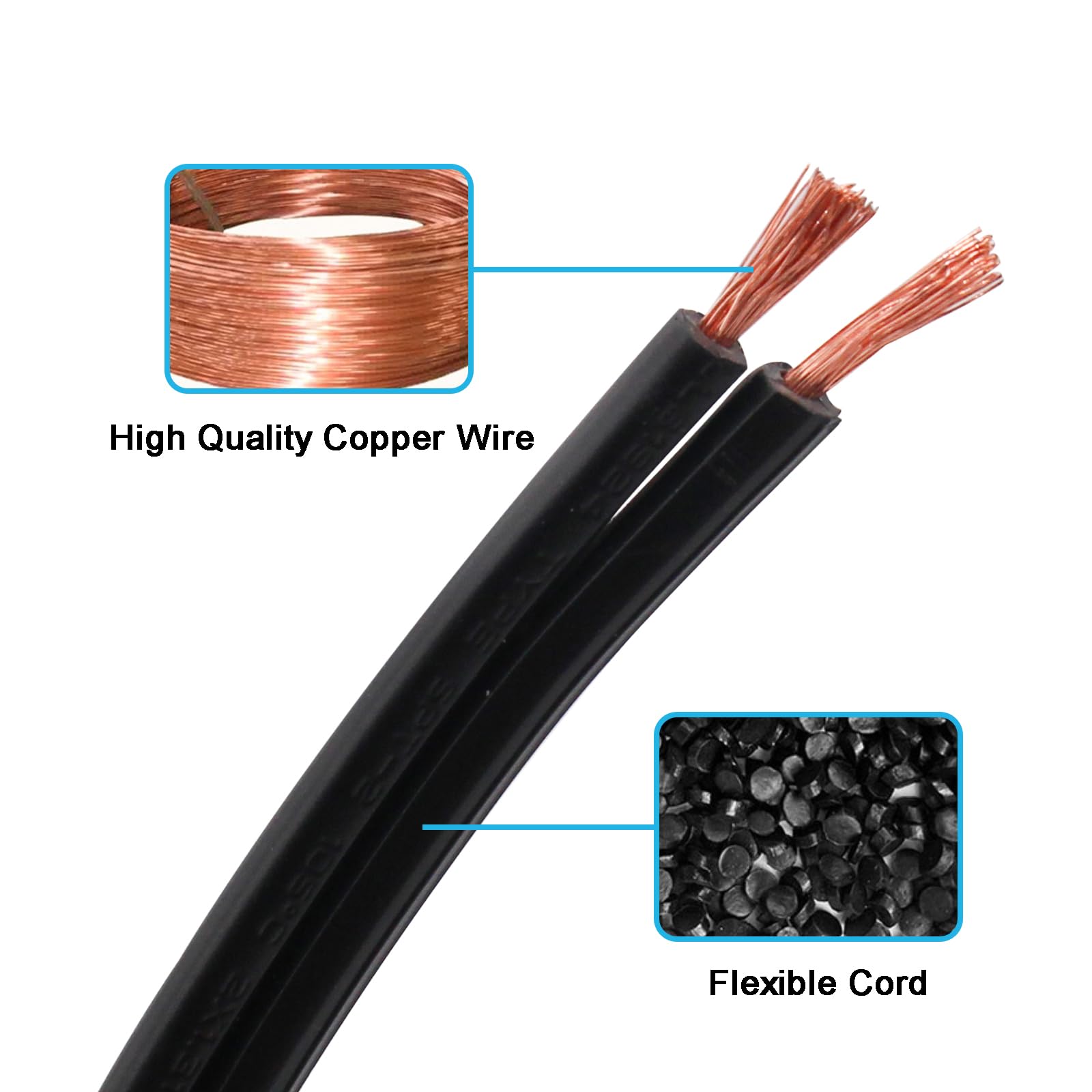 2Pack Power Cord Replacement,6.46Ft Cable 110V 115V 120V 300V Pigtail For Appliance, Nema 1 15P 2 Prong Plug Us Spt 2 16Awg (16/