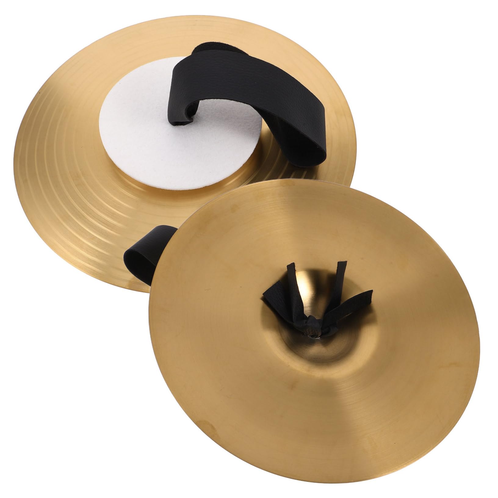 JEWEDECO 1pair Metal Cymbals for Small Dance Instrument Sound for School Bands Music Meticulous Craftsmanship Metal Construction