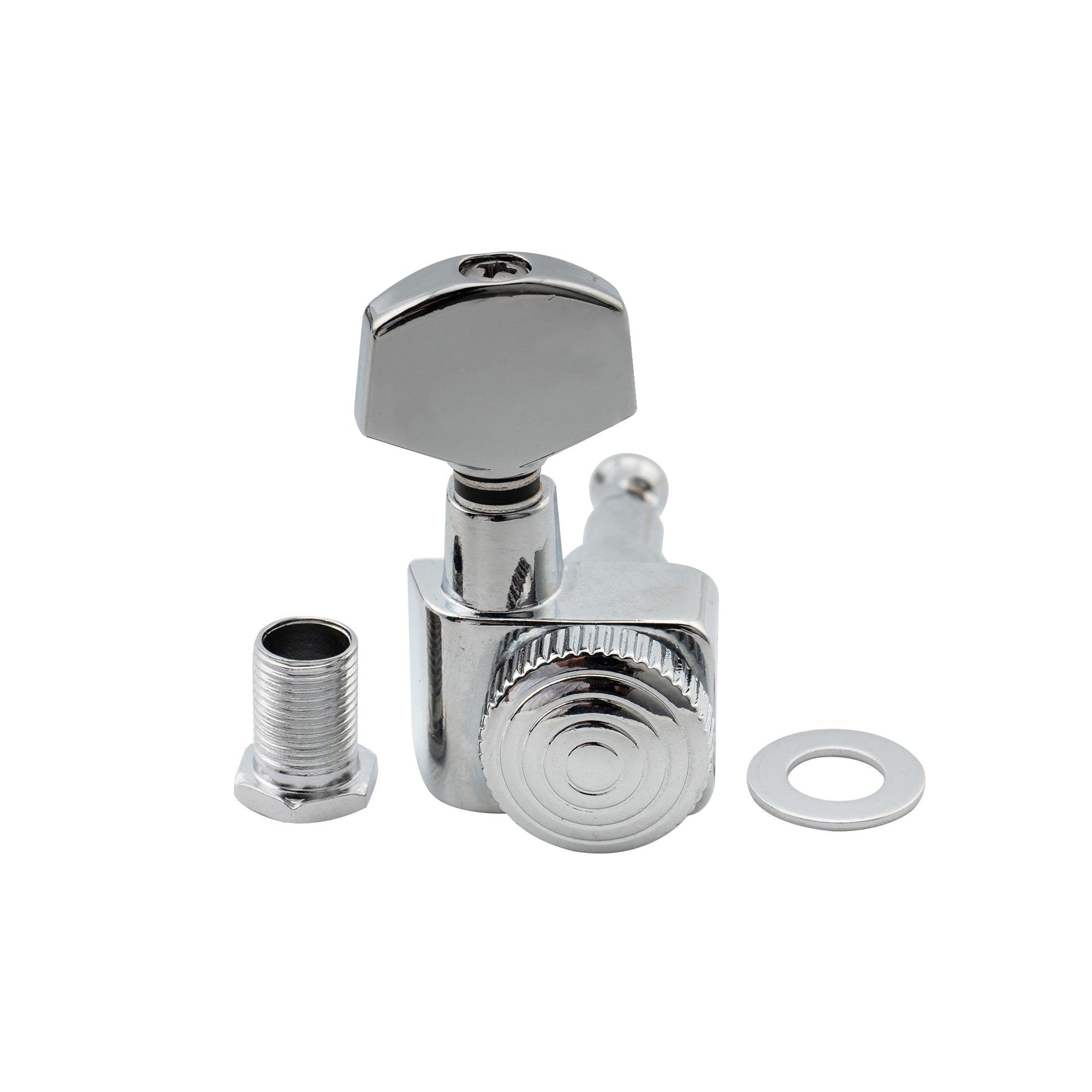 Musiclily Pro 6 In Line 2 Pins Full Metal Guitar Locking Tuners Machine Heads Tuning Pegs Keys Set For Fender American Stratocas