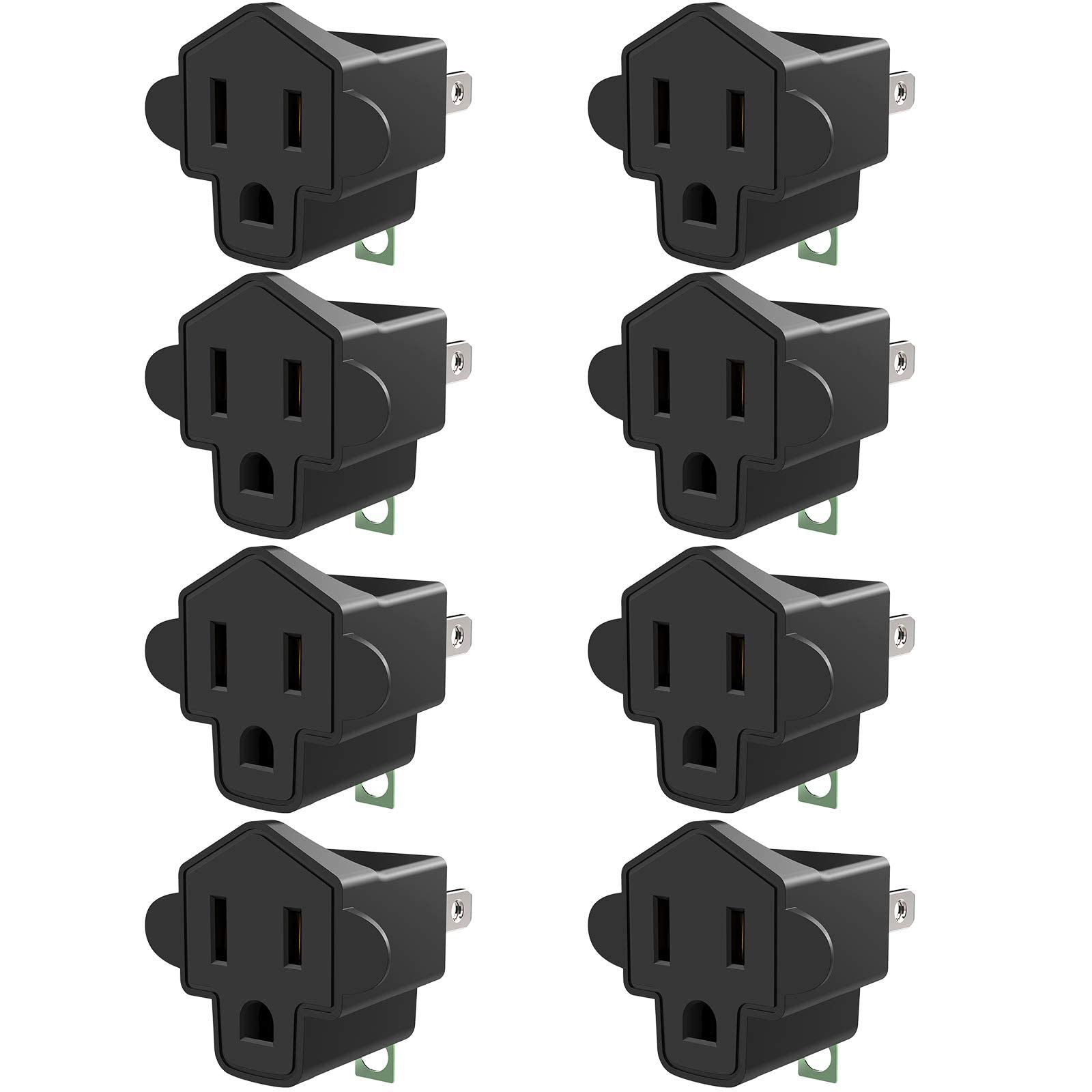 Etl Listed 3 2 Prong Converter Polarized Grounding Adapter Jackyled 3 Prong To 2 Prong Adapter Fireproof Material 392? Resistant