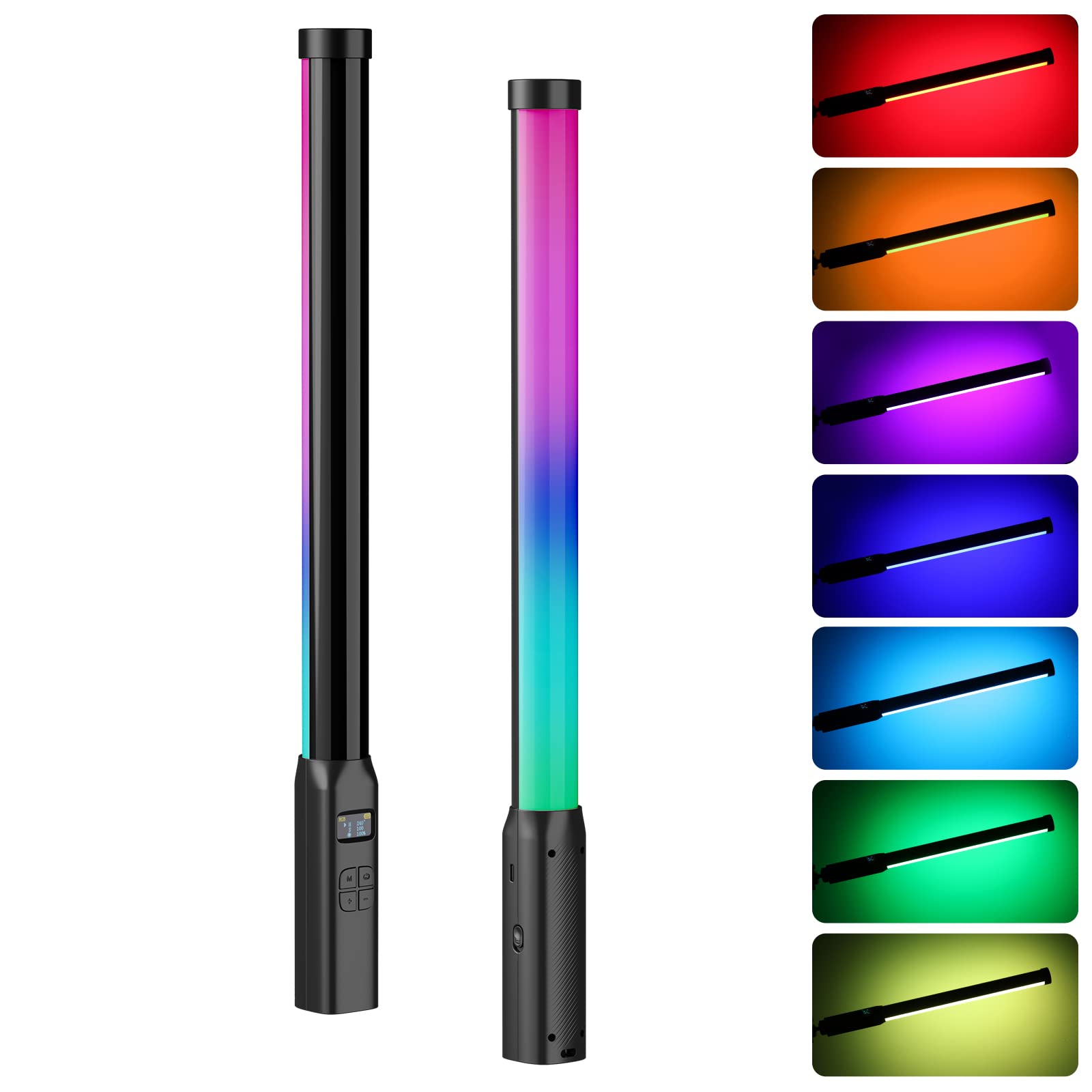 Ulanzi Vl119 Handheld Light Wand, 360 Rgb Led Video Light Stick For Photography, 2600Mah Rechargeable Tube Light For Video Shoot