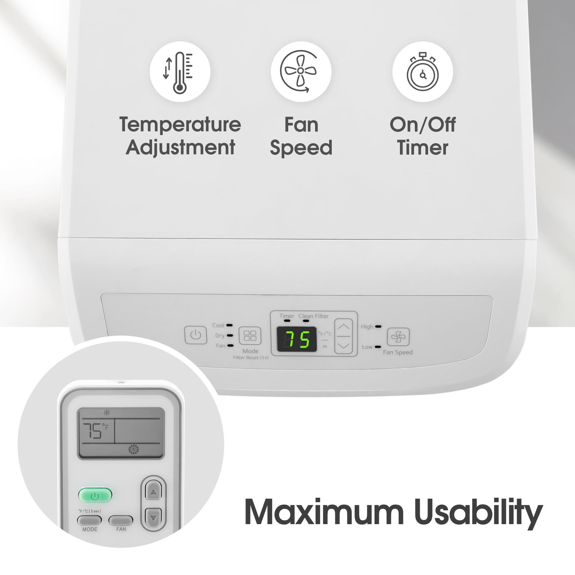 Lg Lp0624Wfr Portable Air Conditioner W/Remote, Cools 250 Sq.Ft, Quiet Operation, 115V, 6,000 Btu (9700 Ashrae), White