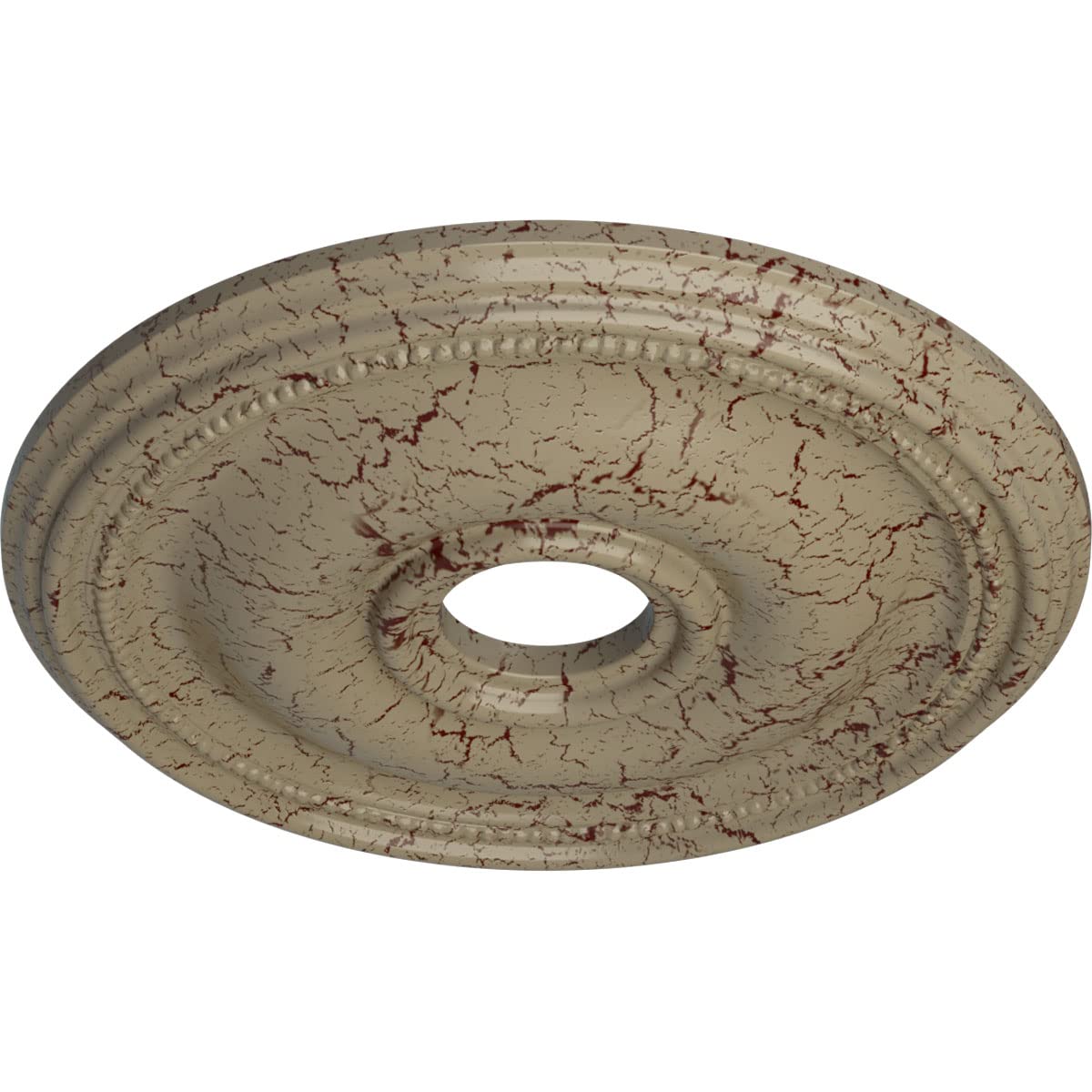 Ekena Millwork Cm18Brgdc Bradford Ceiling Medallion, 18 1/8''Od X 3 3/4''Id X 1 1/8''P, Hand Painted Gobi Desert Crackle