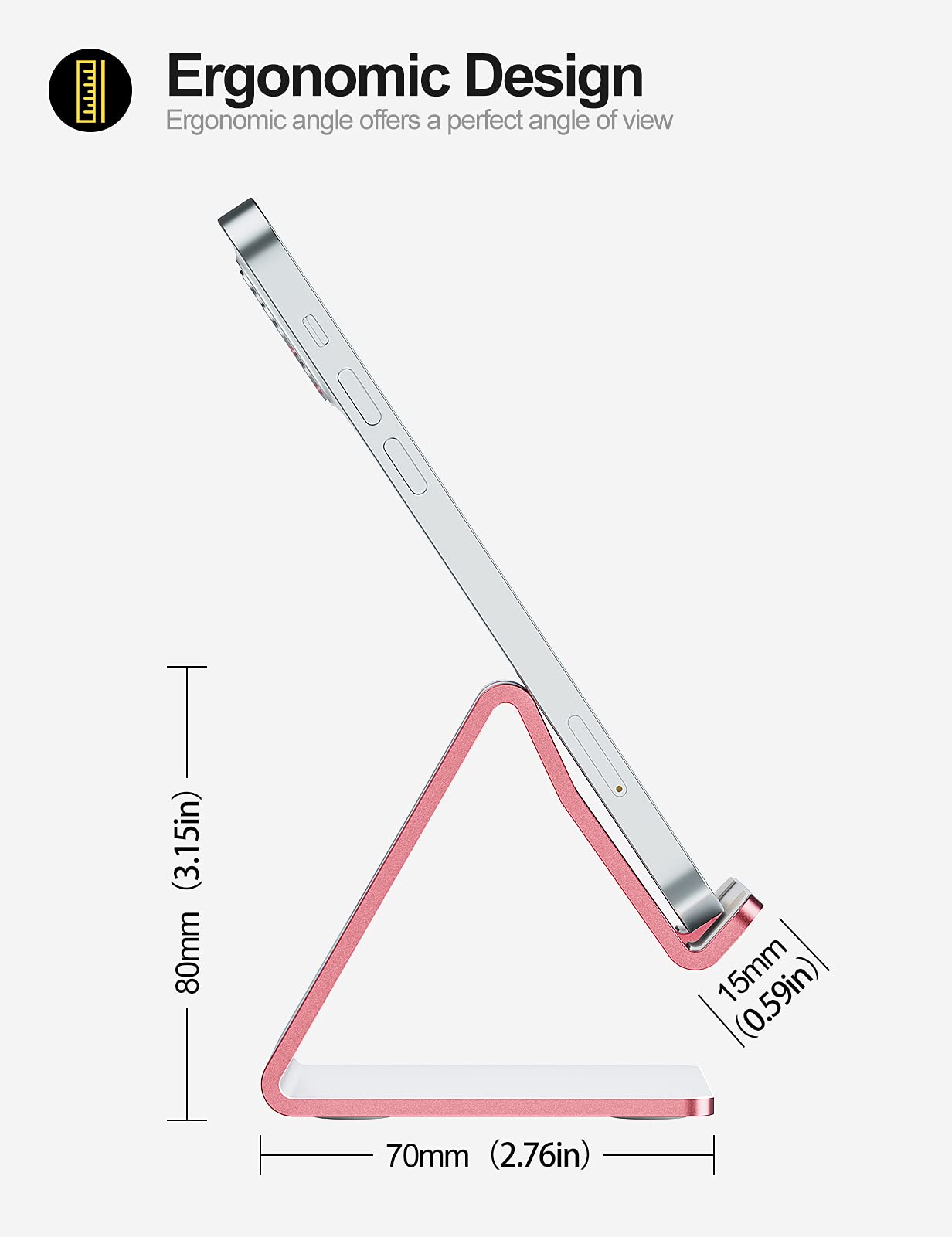 Urmust Desk Cell Phone Stand Holder Aluminum Phone Dock Cradle Compatible With Switch For Iphone 14 13 12 11 Pro Xs Xs Max Xr X