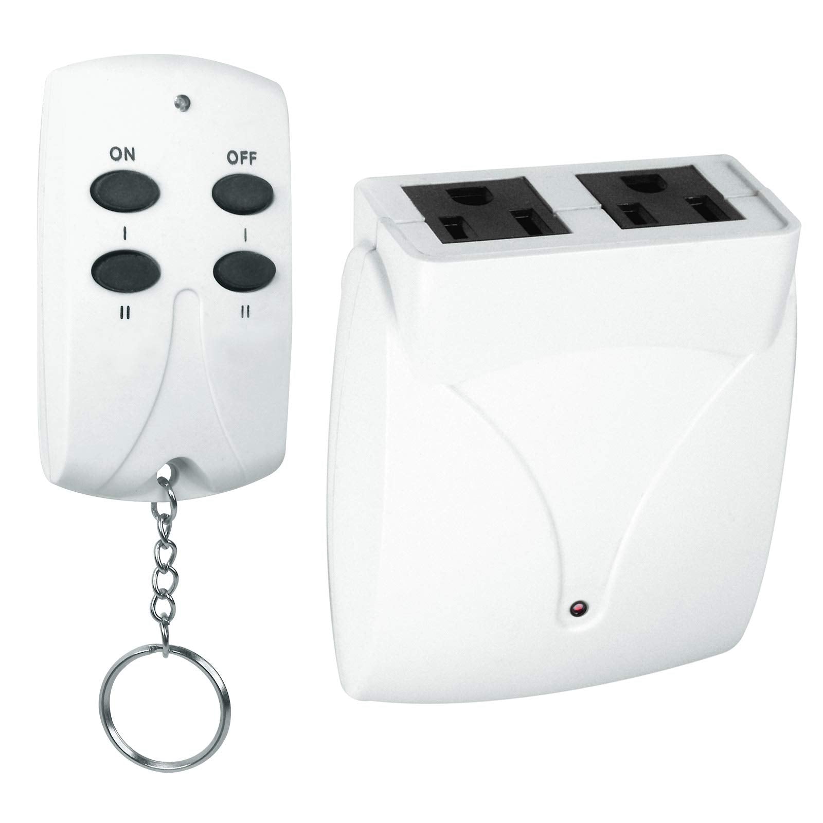 Prime Wire & Cable Tnrc21 1 Pk 2 Outlet Wall Tap With Remote, White