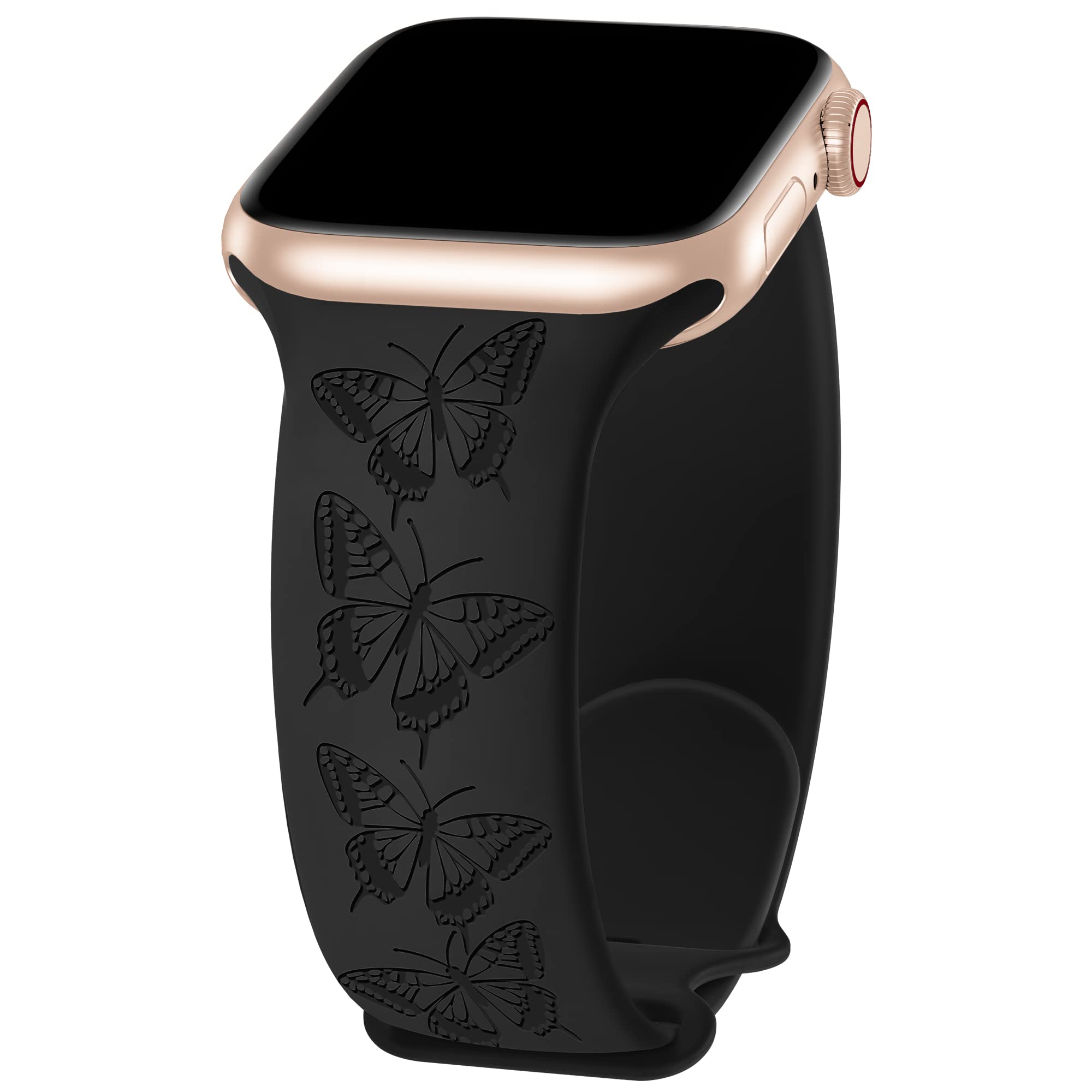 Bandiction Engraved Sport Band Compatible With Apple Watch Band 42Mm 44Mm 45Mm 49Mm, Soft Waterproof Silicone Strap Wristband Fo