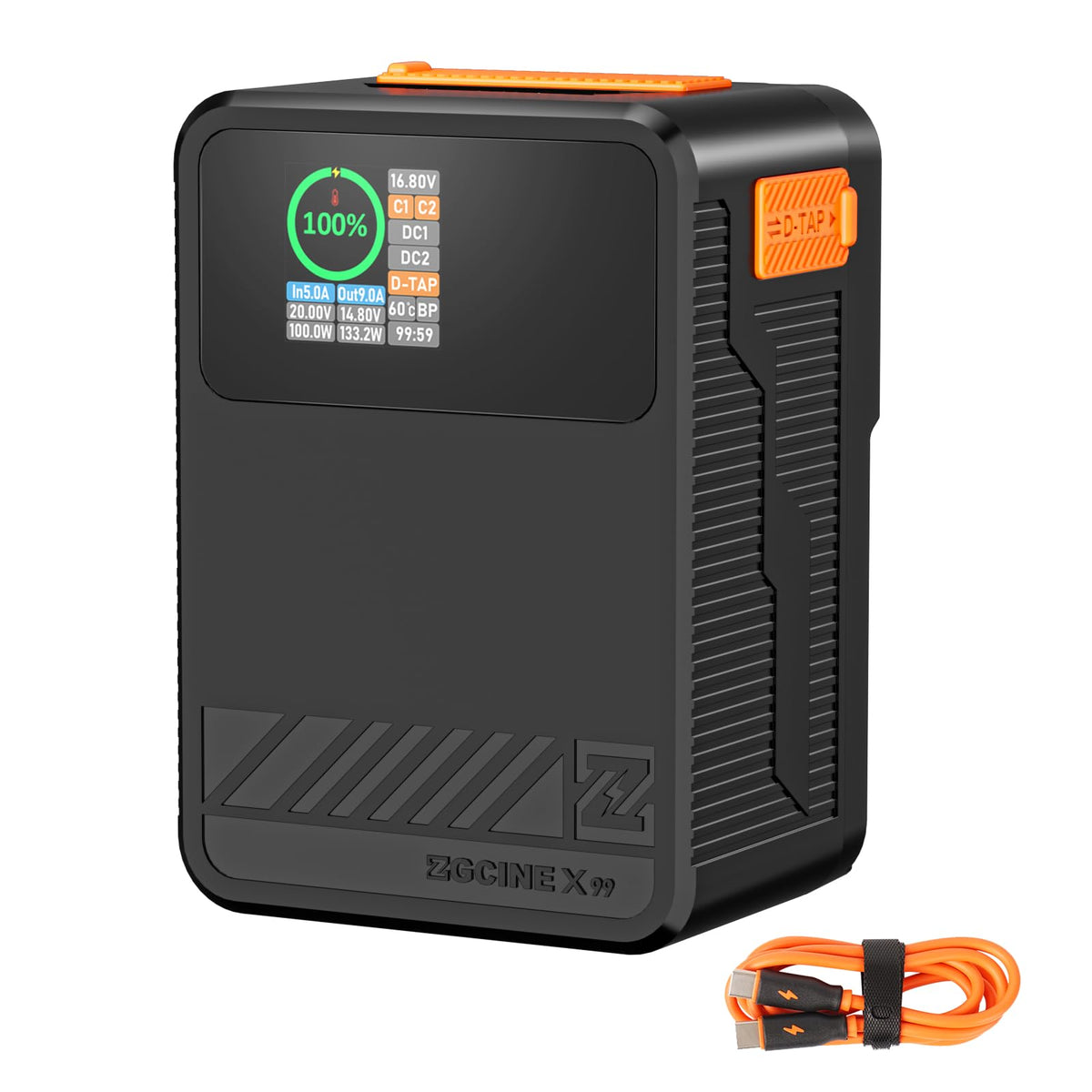 Zgcine X99 V Mount Battery 6750Mah,99Wh14.8V,Mini V Mount Battery Support 100W Usb C Pd Fast Charger With D Tap,Dual Usb C Pd,Du