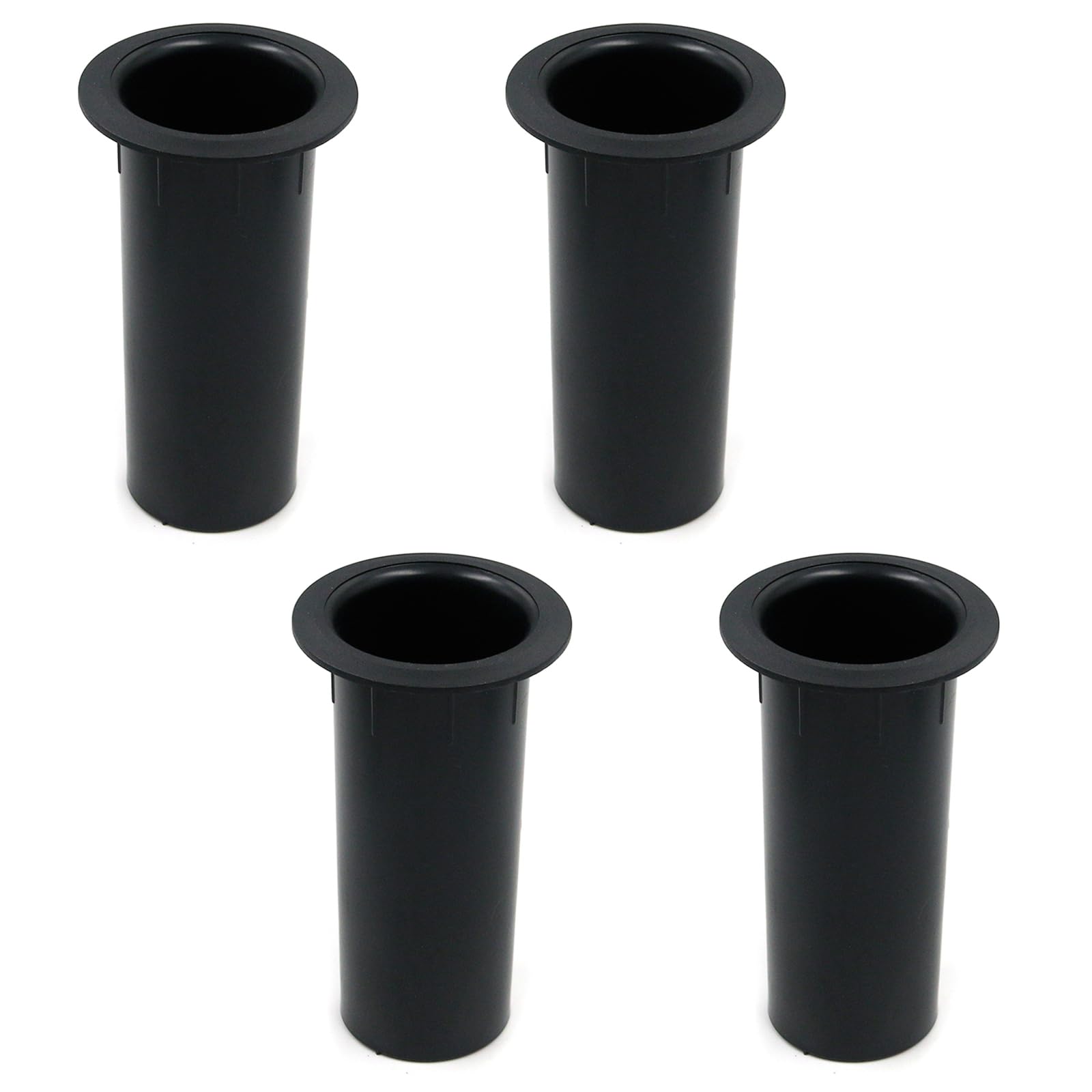 Geesatis 4 Pcs Speaker Port Tubes 4.72'' X 2'' Abs Speaker Box Bass Air Port, Black