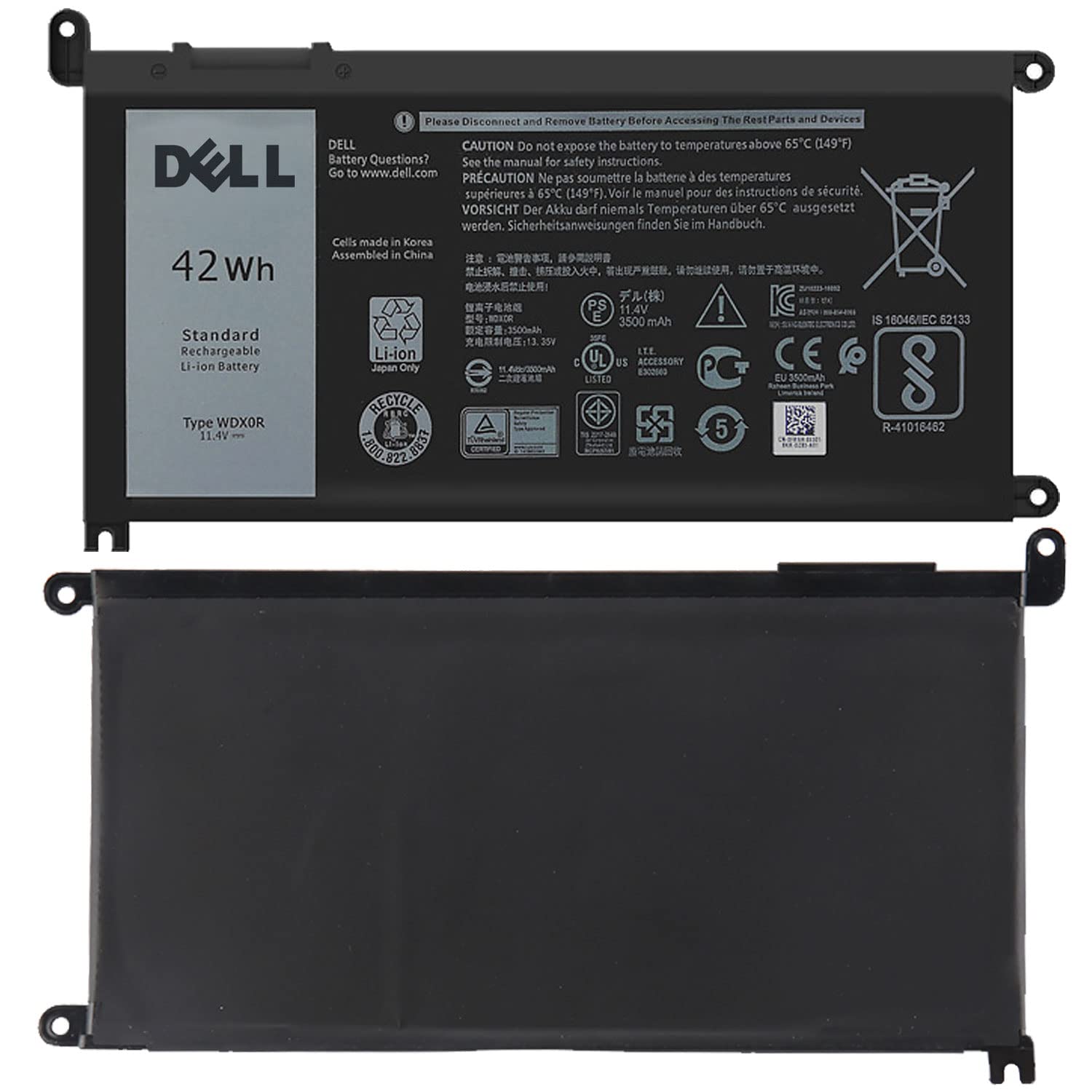 Dell Wdx0R Notebook Battery For Dell Inspiron 15 7579 7573 7560 7569 7570 5565 5567 5568 5570 5578 5579 7586 13 7368 7378 5368 5