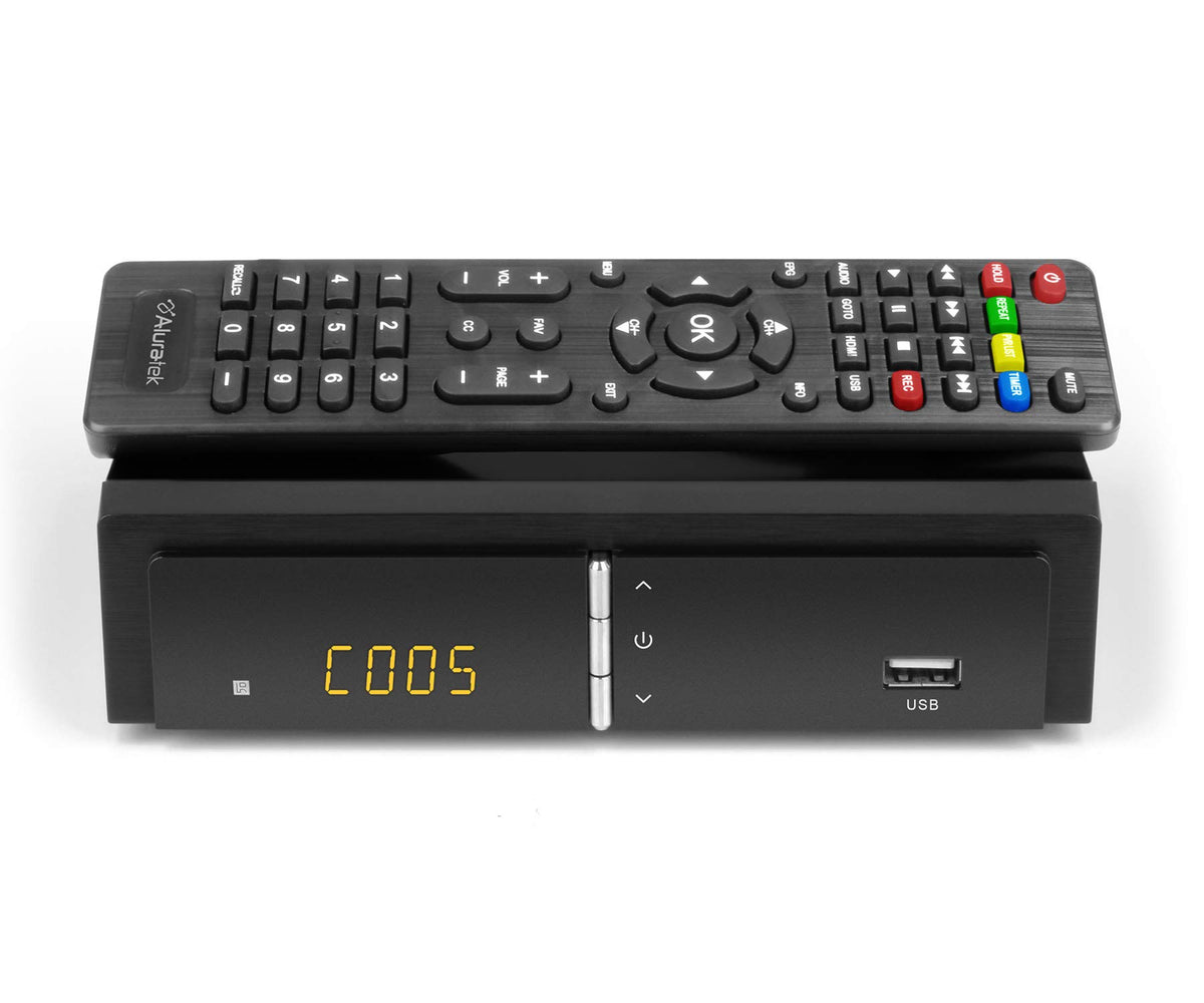 Aluratek Digital Tv Converter Box With Digital Video Recorder (Adtb01F), Black