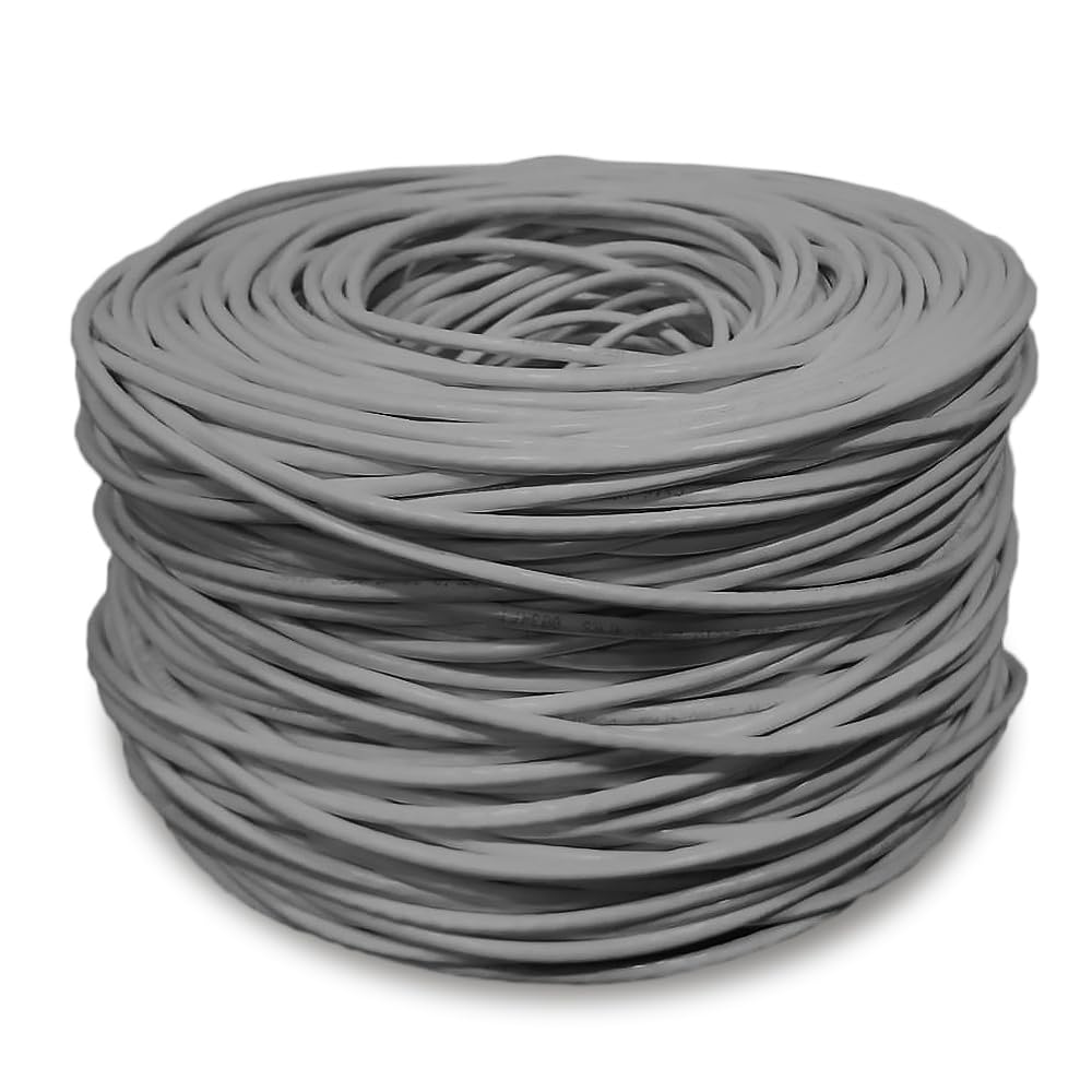 Dripstone-600002 1000Ft Cat5E 4/Utp Ethernet Lan Cable 24Awg Network Wire (Gray)