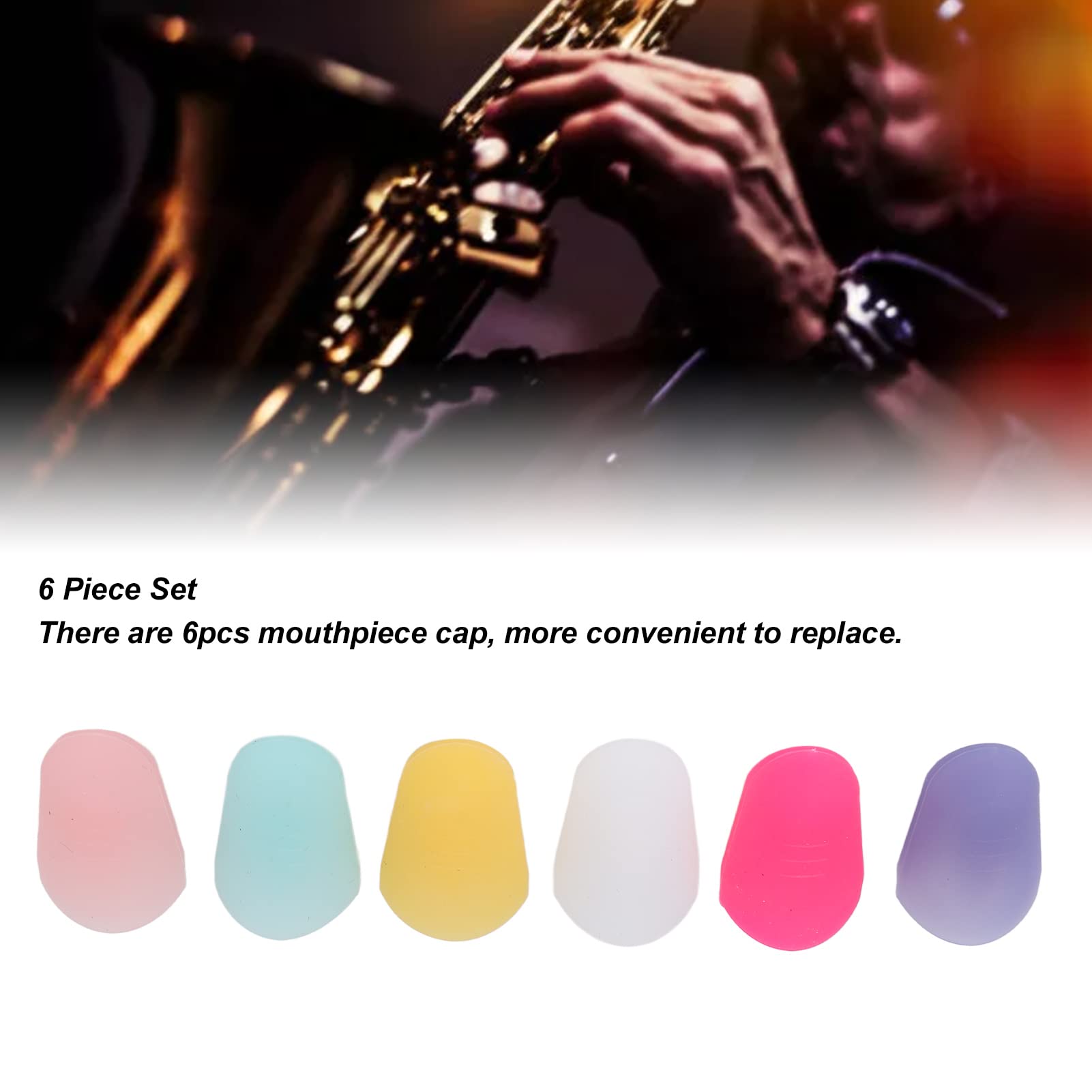 Mouthpiece Cap, 6Pcs Silicone Mouthpiece Cap Cover Protector Kit For Clarinet Saxophone