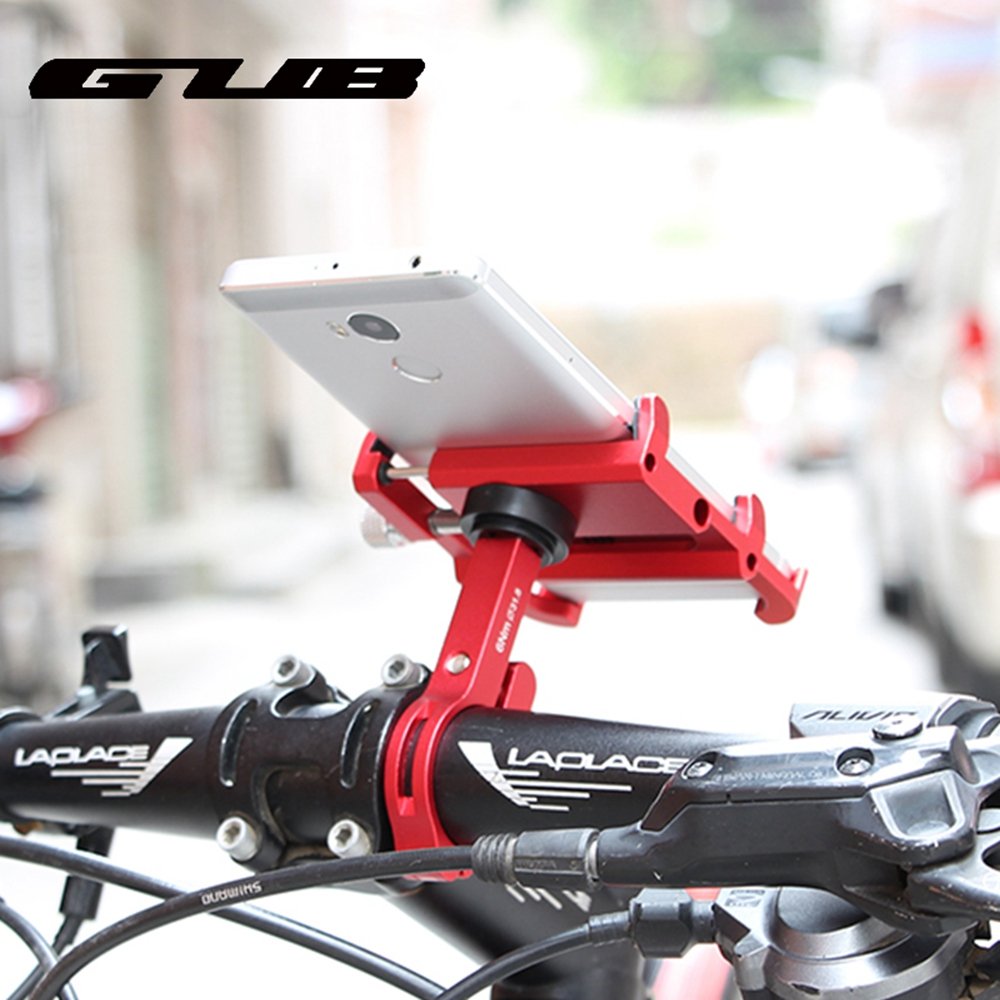 Gub Bicycle & Motorcycle Phone Mount   Aluminum Bike Phone Holder With 360      Rotation Adjustable Handlebar Phone Holder Compa