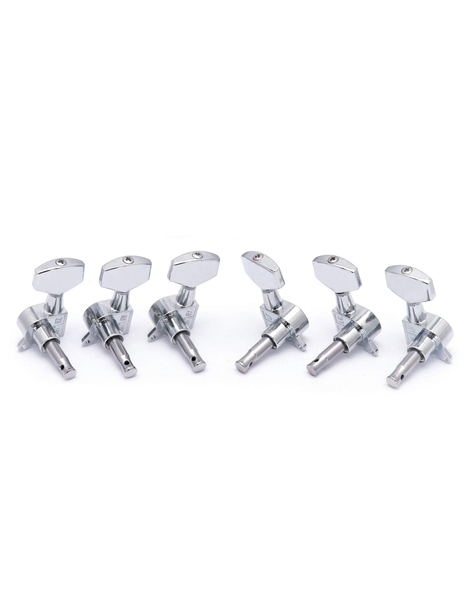 Metallor Sealed String Tuning Pegs Keys Machines Heads Tuners 3L 3R Electric Guitar Acoustic Guitar Parts Replacement Chrome.
