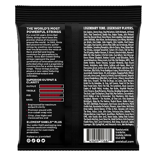 Ernie Ball Burly Slinky Cobalt Electric Guitar Strings 11 52 Gauge