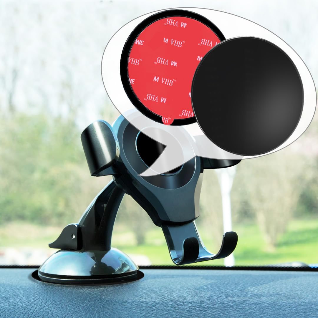 Aywfey 4 Pack 80Mm Adhesive Dashboard Pad Mounting Disk, 3.15'' Universal Suction Cup Mounting Disc For Suction Cup Phone Holder
