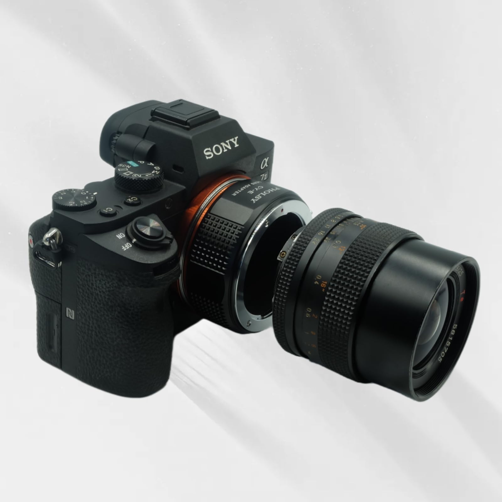 Pholsy Lens Mount Adapter Compatible With Yashica Contax C/Y Lens To E Mount Camera Compatible With Sony A1 A9Ii A7S Iii/Ii A7R