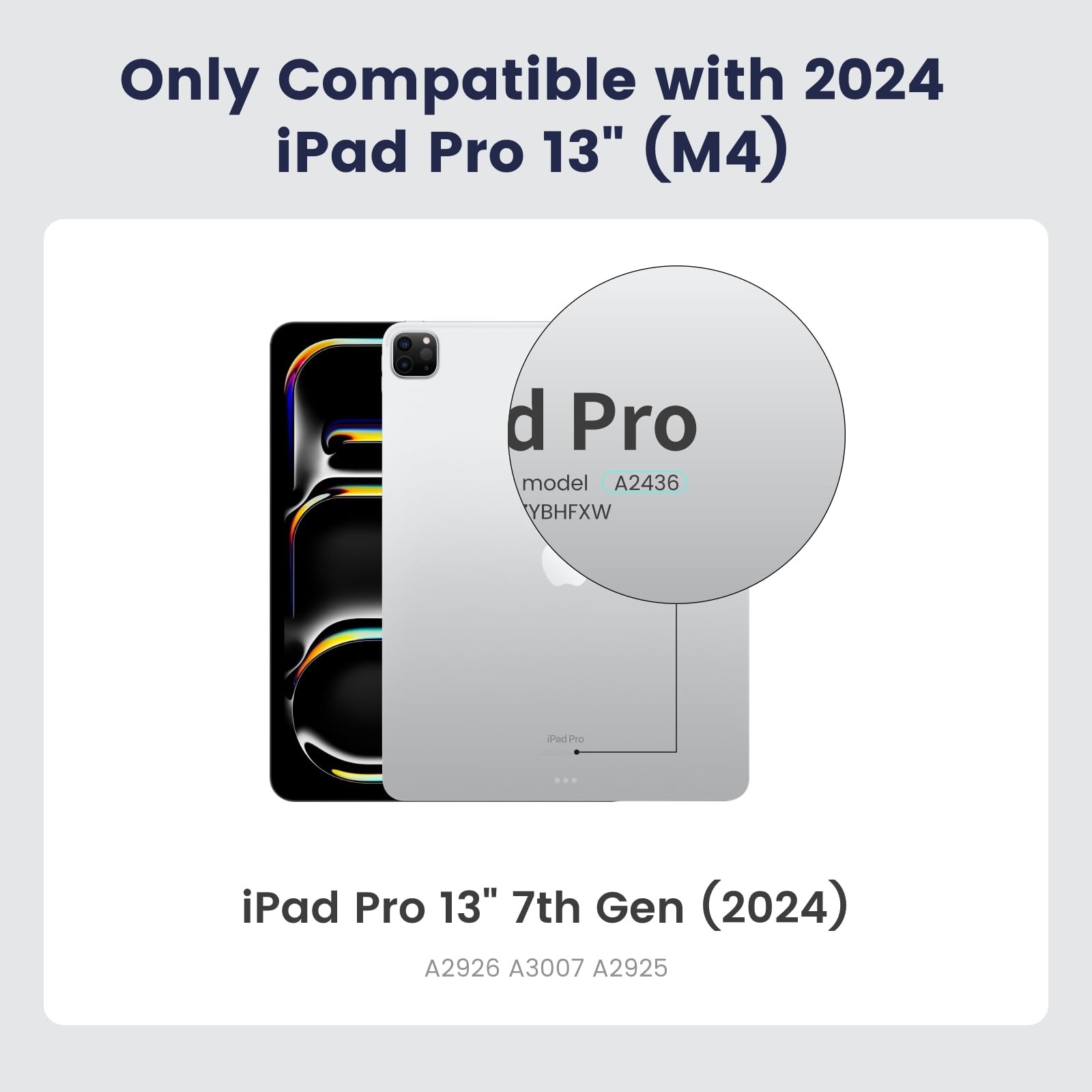 Pitaka For Ipad Pro 13 Inch Case (2024), Compatible With Ipad Pro M4, Portrait/Landscape Magnetic Case With Pencil Holder, 4 Standing Angles And   White