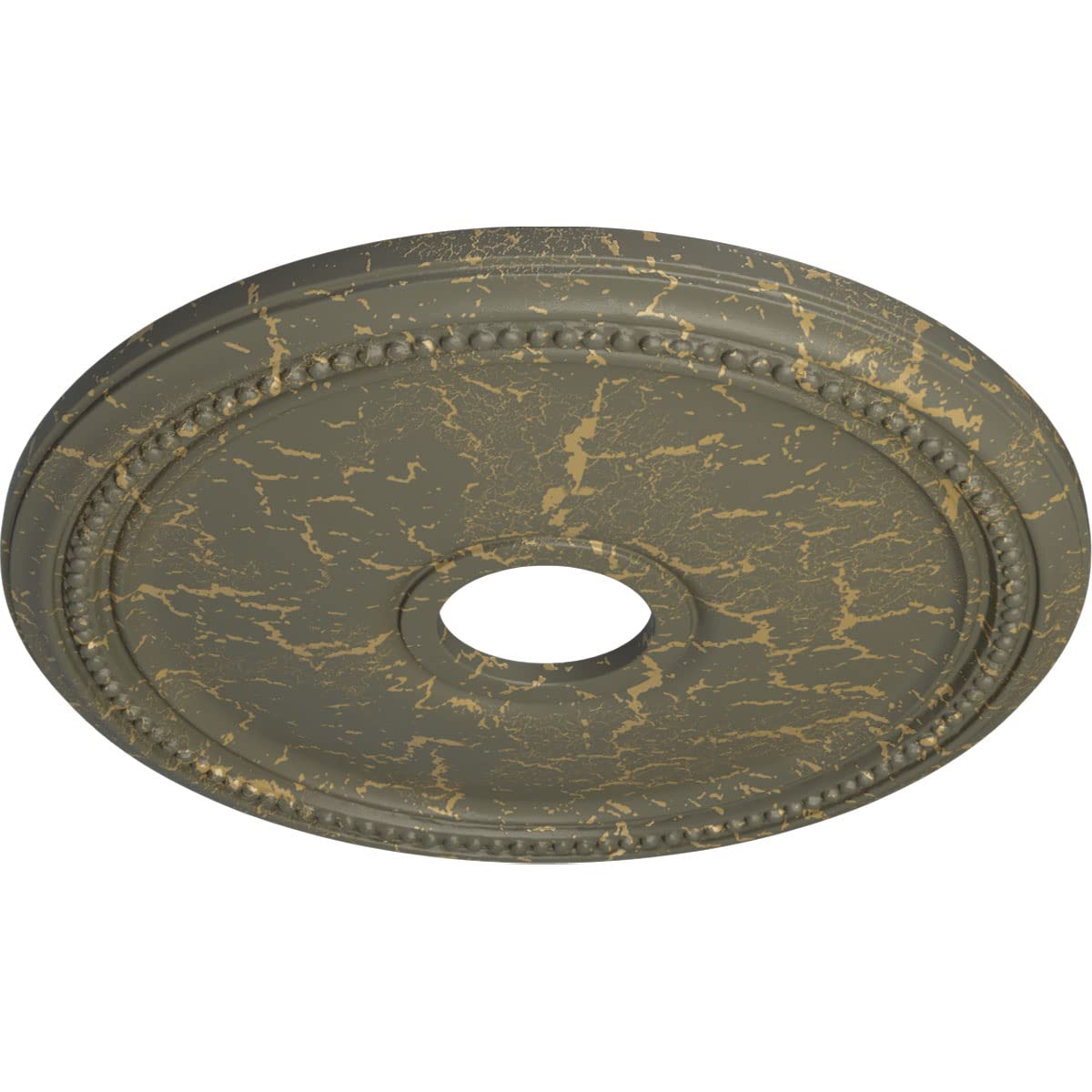 Ekena Millwork Cm18Diwhc Diane Ceiling Medallion, 18Od X 3 5/8Id X 1 1/8P (Fits Canopies Up To 5 3/8), Hand-Painted Witch Hazel