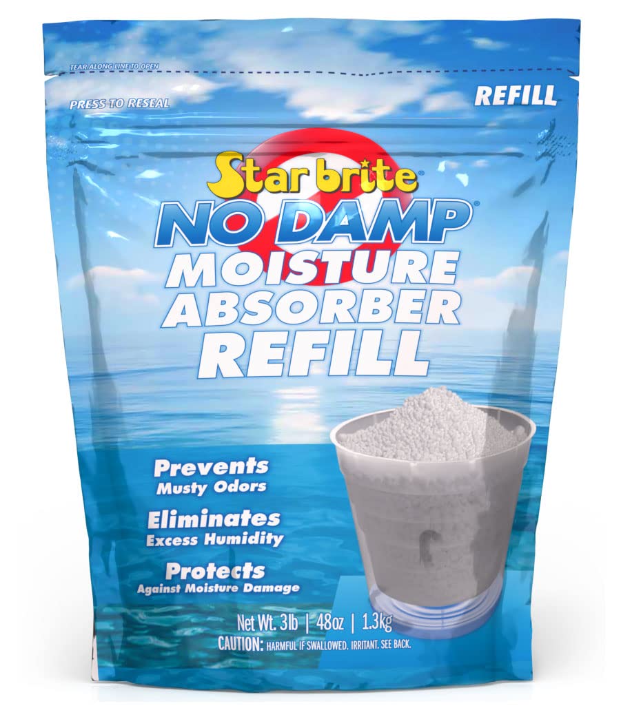 Star Brite No Damp Moisture Absorber & Dehumidifier 48 Ounce Refill - Simple, Portable, Humidity Control For Boats, Rvs, Closets