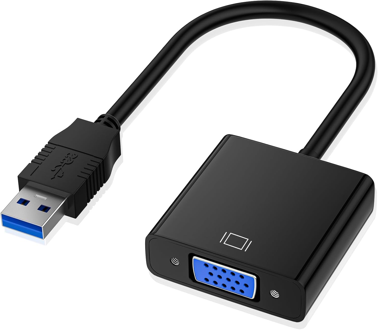 Groodo USB to VGA Adapter, USB3.0/2.0 to VGA Adapter MultiDisplay Video Converter Full HD 1080P External Video Card Multi Monit