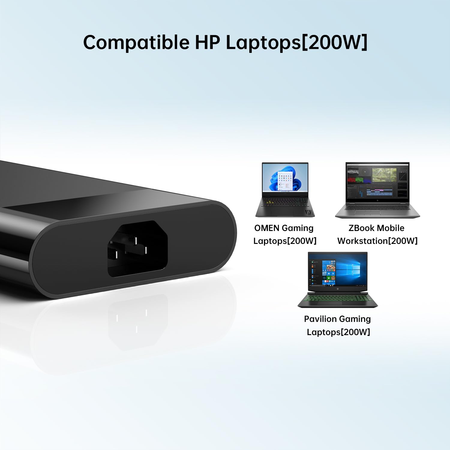 200W Omen Charger For Hp Victus 15 16, Hp Zbook 15 17, Hp Omen 15 17, Hp Pavilion Gaming 15 16 17 Laptop 200W Hp Power Supply Tp