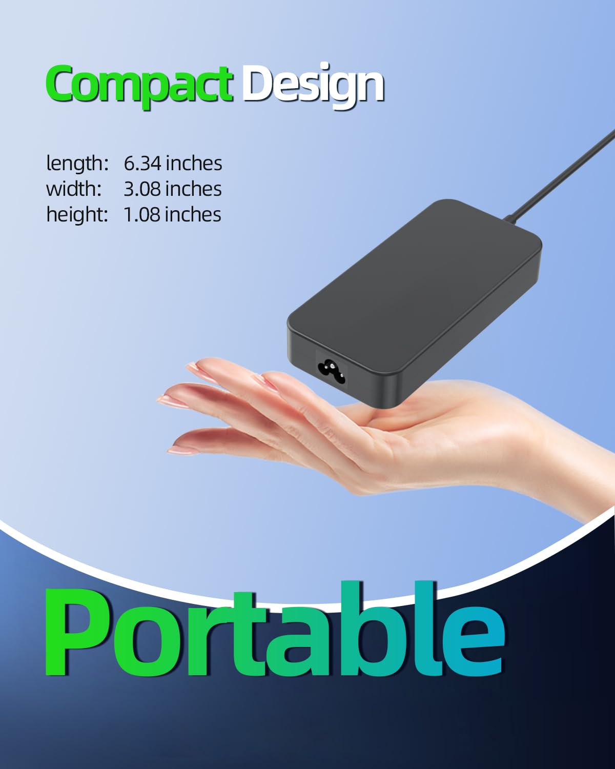 135W Charger Fit For Lenovo Thinkpad Docking Station Power Cord, Slim Tip (Safety Certified By Ul), Universal Thunderbolt 3 4, Usb C Dock Ultra Pro Gen 1 2, Compact Design