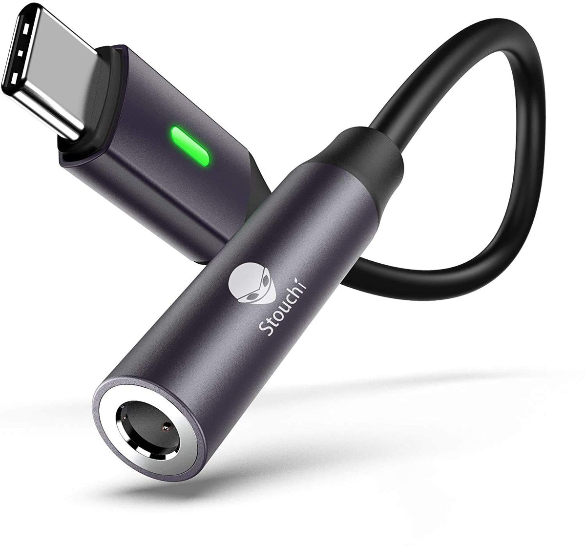 Stouchi USB C to 3.5mm Dongle Adapter, USB C to 3.5mm Headphone Jack Hi-Fi DAC Compatible with iPhone 15 Pixel 8 7/6a/6/5, iPad Mini 6, Samsung Galaxy S22/S21/S20 Plus Ultra, Note 20/10- Grey