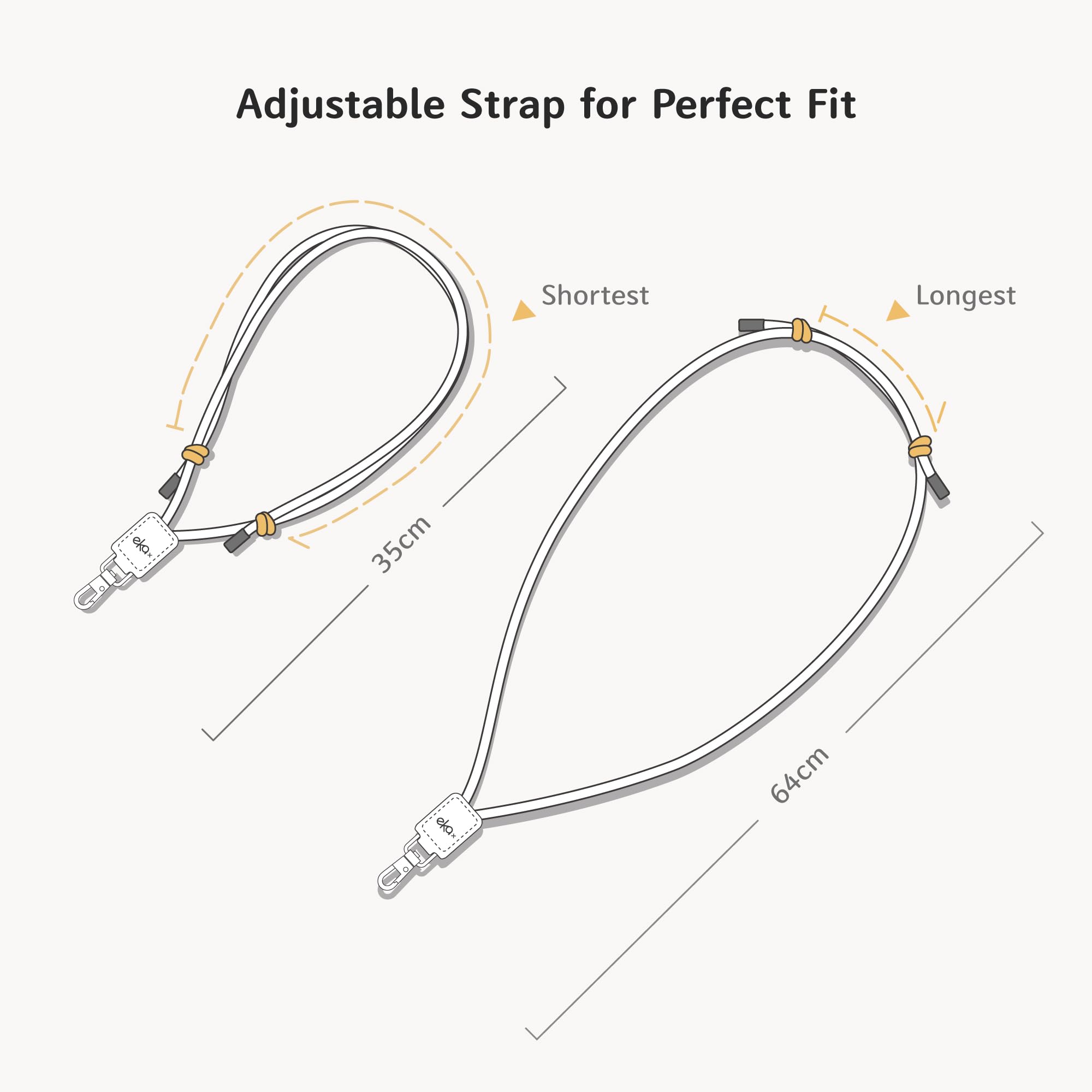 Ekax 2 Pack Crossbody & Neck Phone Strap, Customizable Neck Strap With 0.5Mm Removable Phone Tab, Hands-Free Holder For Phones,