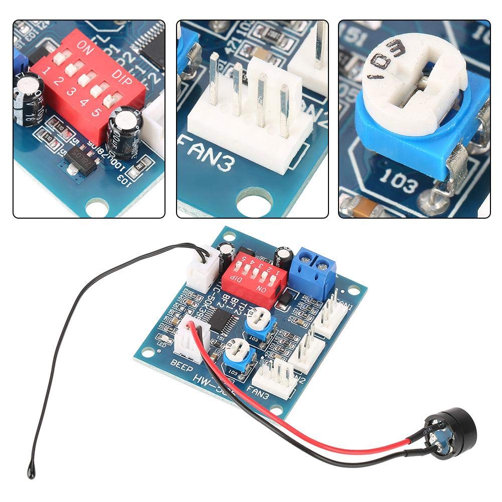Dc 12V Four Wire Thermostat Pwm Cpu Fan Temperature Control Speed Controller Governor Module For Pc