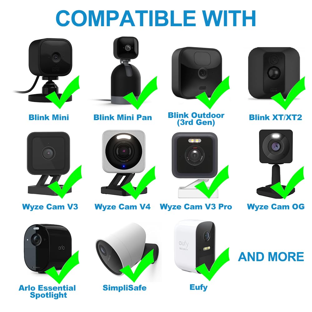 Jjmasee 10Ft Power Extension Cable For Wyze Cam V3/V4/Og/V3 Pro, Blink,Blink Mini Pan,Kasa,Arlo Essential,(Not For Wyze Pan V3),