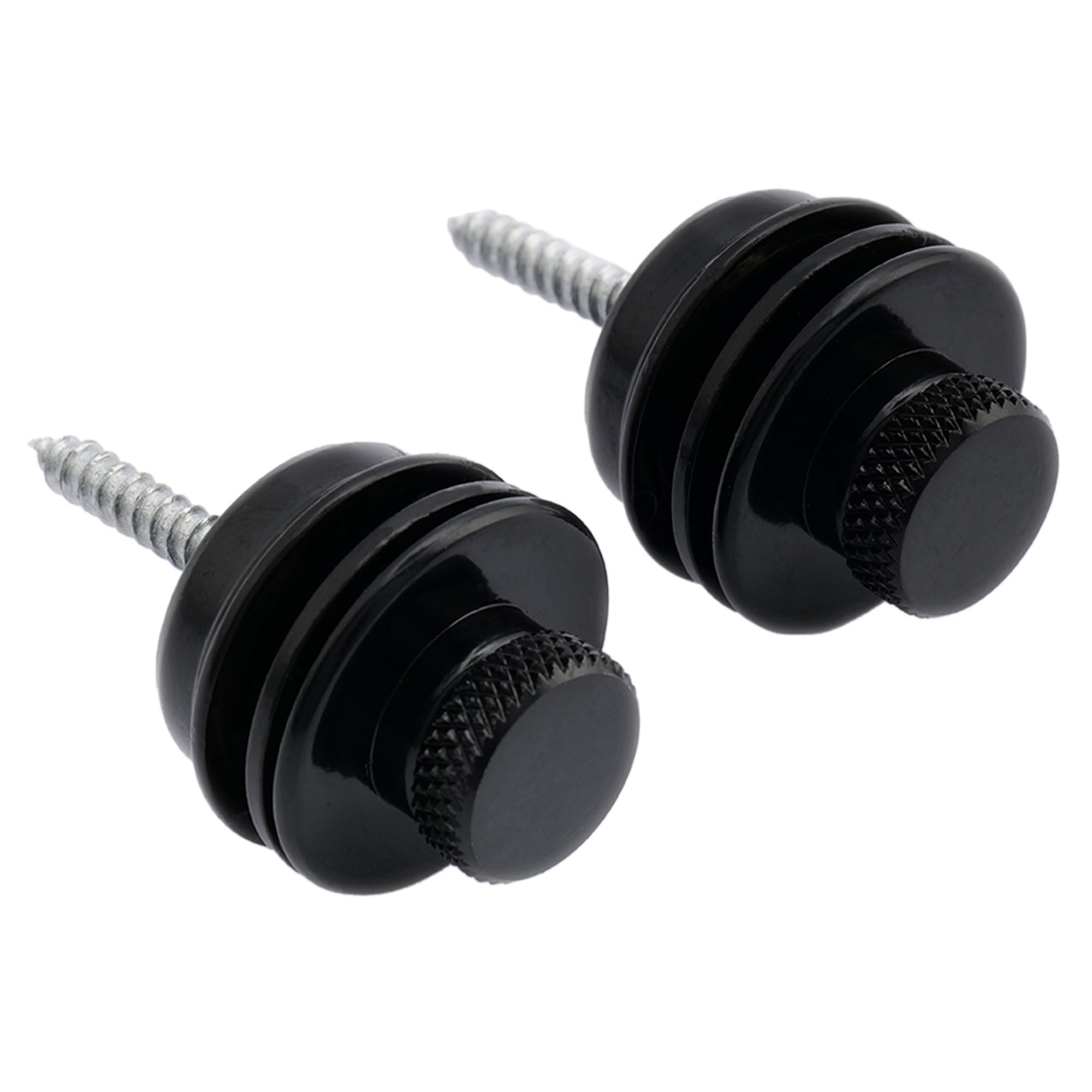 Musiclily Metal Big Strap Locks for Guitar or Bass,Black(2 Pieces)