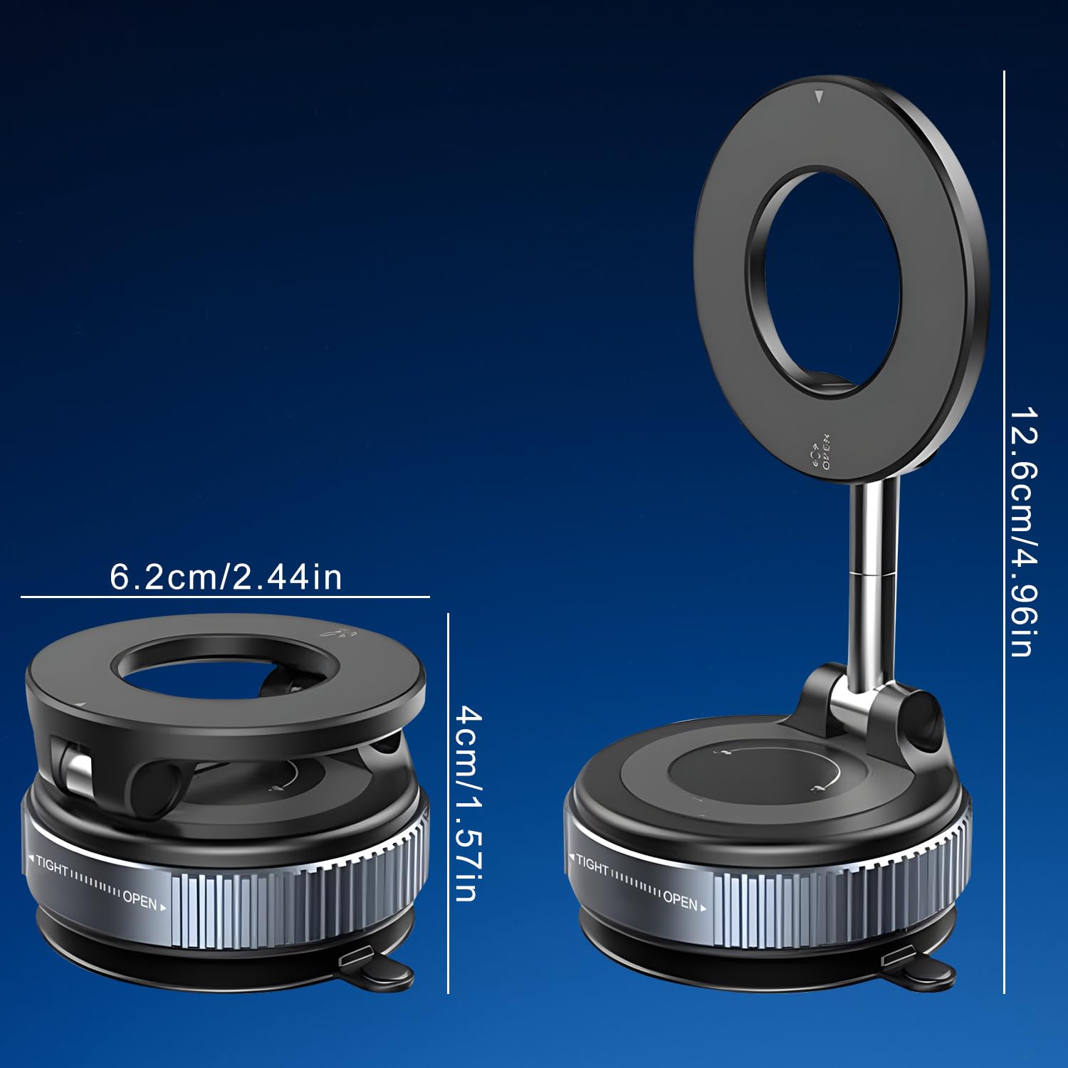 Yousheme Upgraded 360 Magnetic Phone Holder, Magnetic Car Phone Mount, Hands-Free Suction Cup Phone Holder For Car/Gym/Mirror/Sh