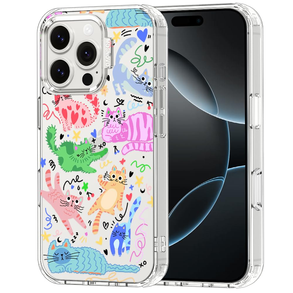 MOSNOVO for iPhone 16 Pro Case, Shockproof Military-Grade Protection 6.6ft Drop Tested, Clear Phone Case for iPhone 16 Pro, Dood