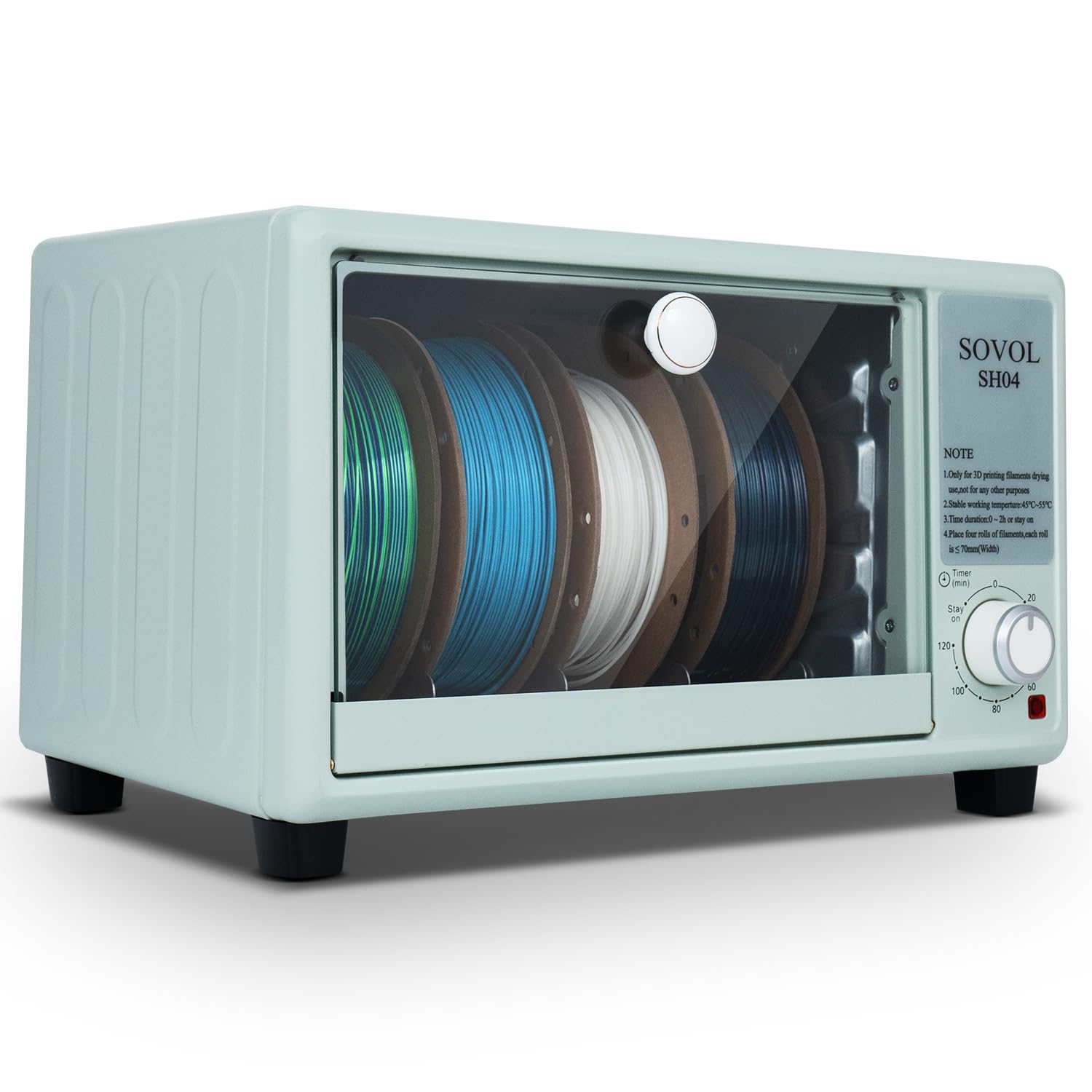 Sovol Filament Dryer Box for 4 Spools, SH04 Filament Dry Box, 3D Printer Filament Dehydrator with Rapid Heating, Filament Storag