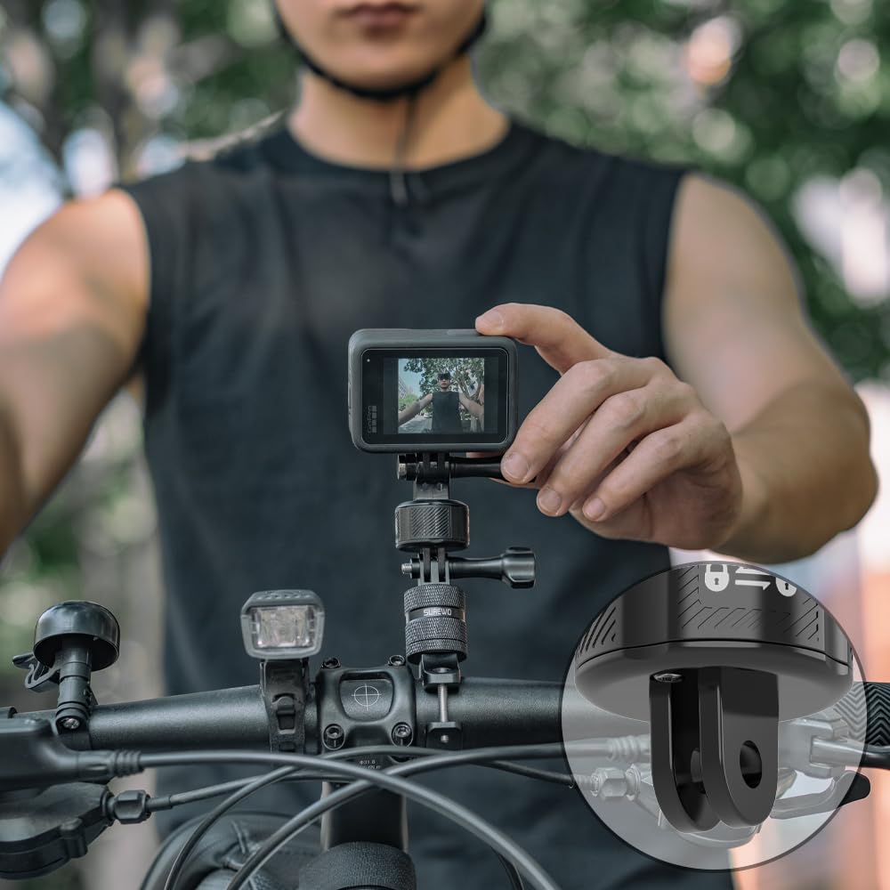 Skezn Magnetic Mount Accessories, Basic Set Quick Release Adapter Compatible With Gopro Hero 13/12/11/10/9, Insta360, Akaso, Dji And More (Magnetic Quick Release Kit)