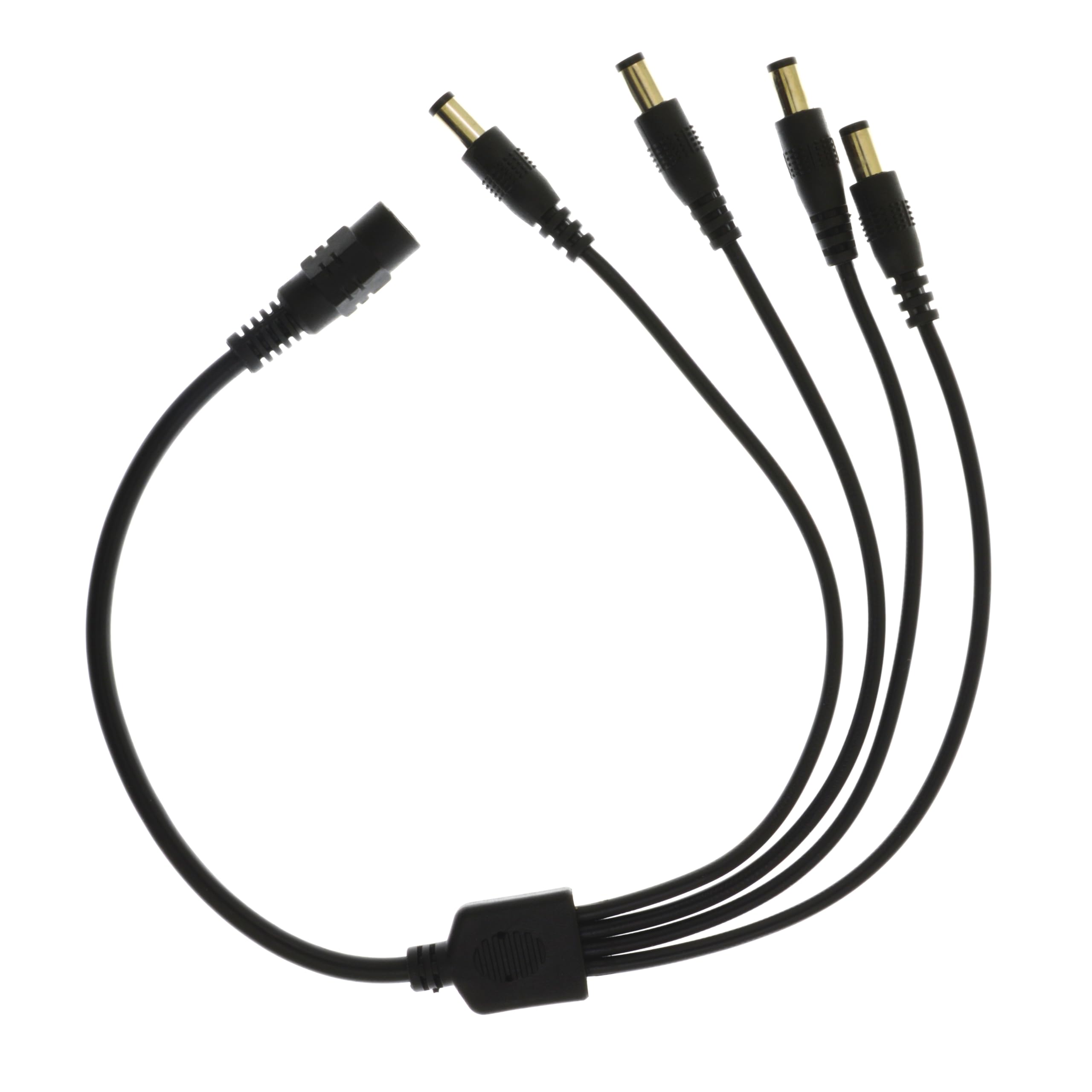 Yikaien 2 Pack Y Splitter Dc Power Cable 12V, 1 Female To 4 Male, 5.5Mm X 2.1Mm, Extension Cord For Cctv, Led Strips, Routers, 1