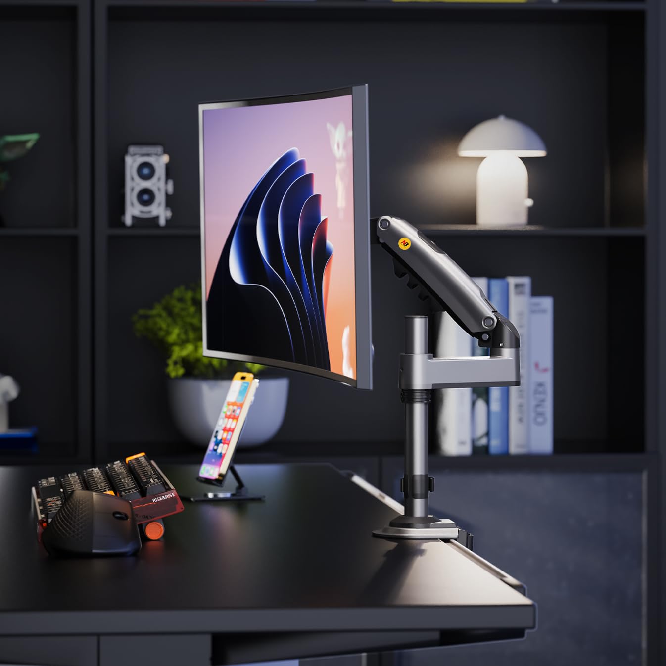 Nb North Bayou Monitor Desk Mount Long Arm For Monitors Within 4.4 To 19.8Lbs Ultra Wide Full Motion Swivel Height Adjustable Mo