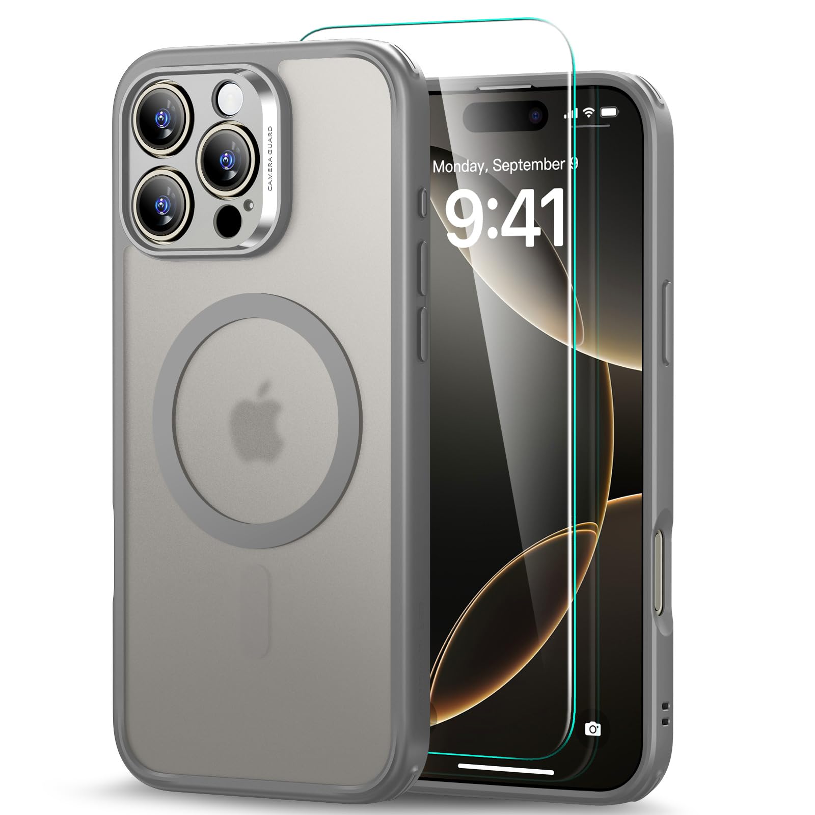 Esr For Iphone 16 Pro Max Case (4 In 1) Set, Translucent Matte Case With Screen Protector, Compatible With Magsafe, Military Gra