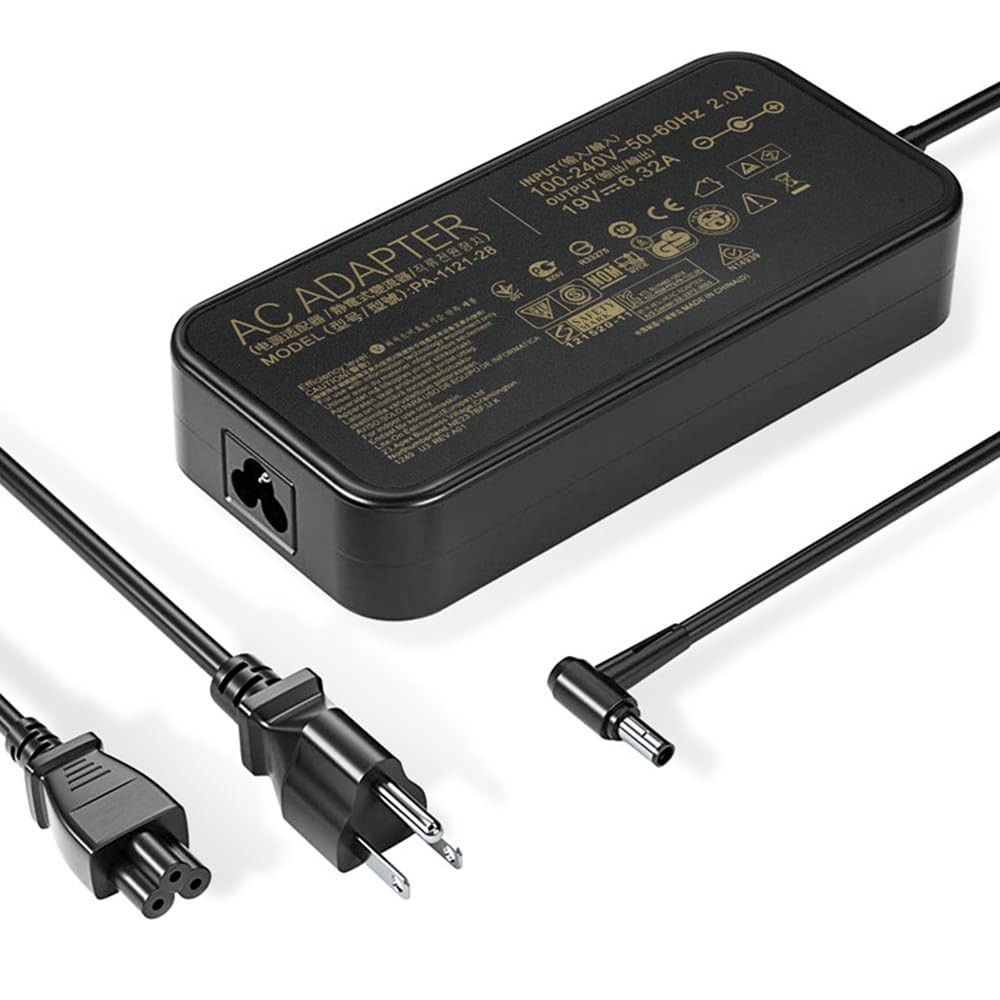 120W Power Cord For Asus Laptop Gl553V Gl553Ve Gl553Vd Gl552V Gl552Vw G551J G551Jm G551Jw A15 120P1A Pa 1121 28 19V 6.32A Asus C