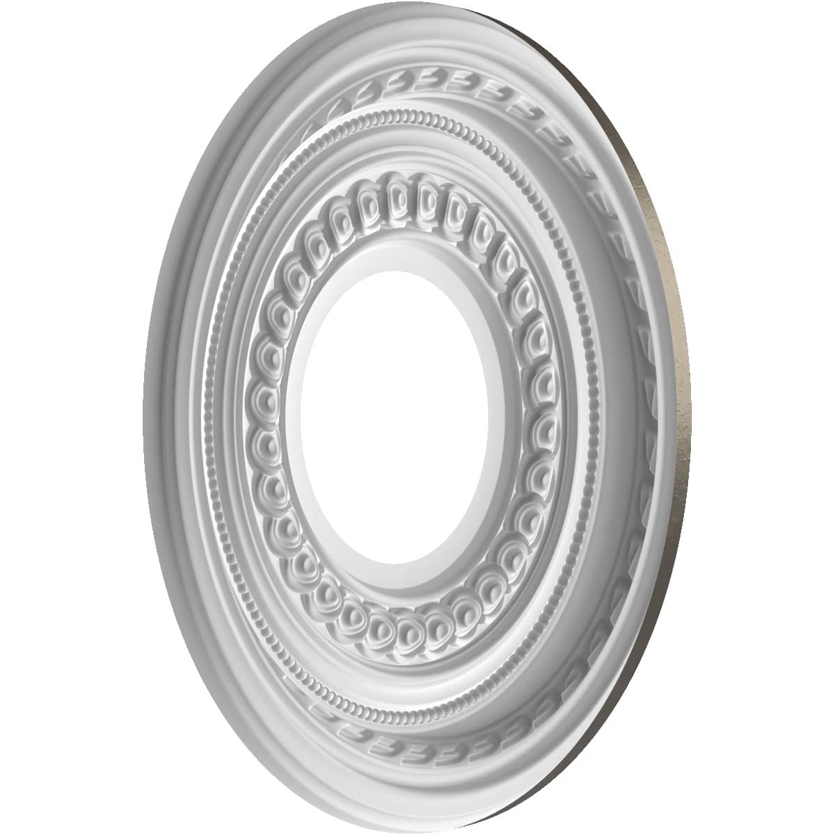 Ekena Millwork Cmp10Codst Cole Thermoformed Pvc Ceiling Medallion (Fits Canopies Up To 4 1/4), 10Od X 3 1/2Id X 3/4P, Universal