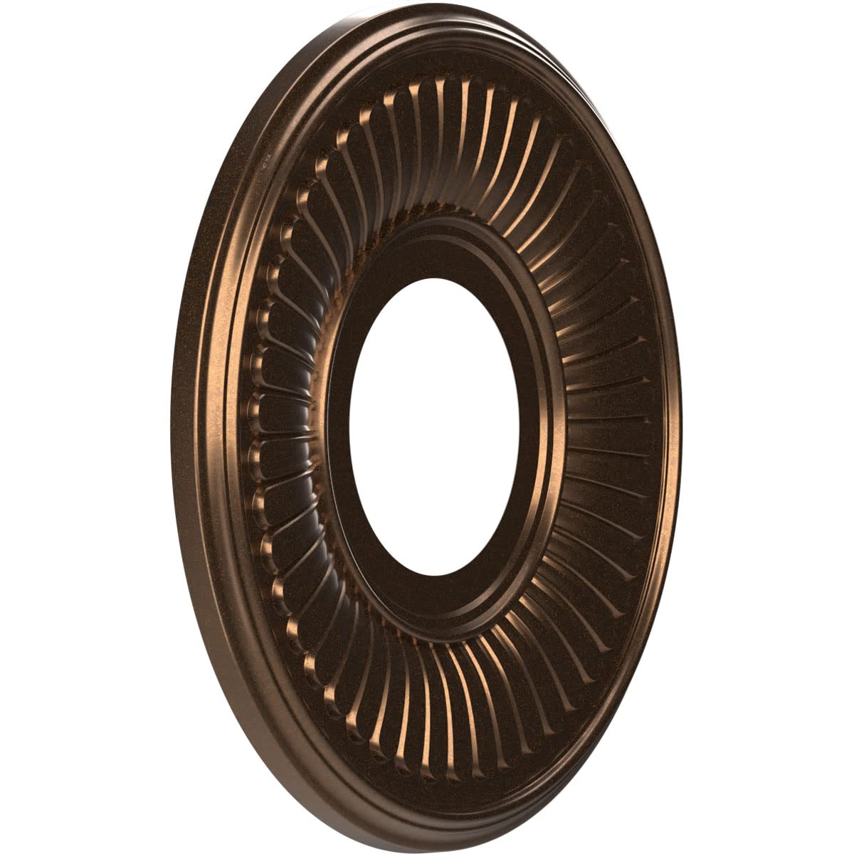 Ekena Millwork Cmp10Becab Berkshire Thermoformed Pvc Ceiling Medallion (Fits Canopies Up To 4 1/2), 10Od X 3 1/2Id X 3/4P, Metal